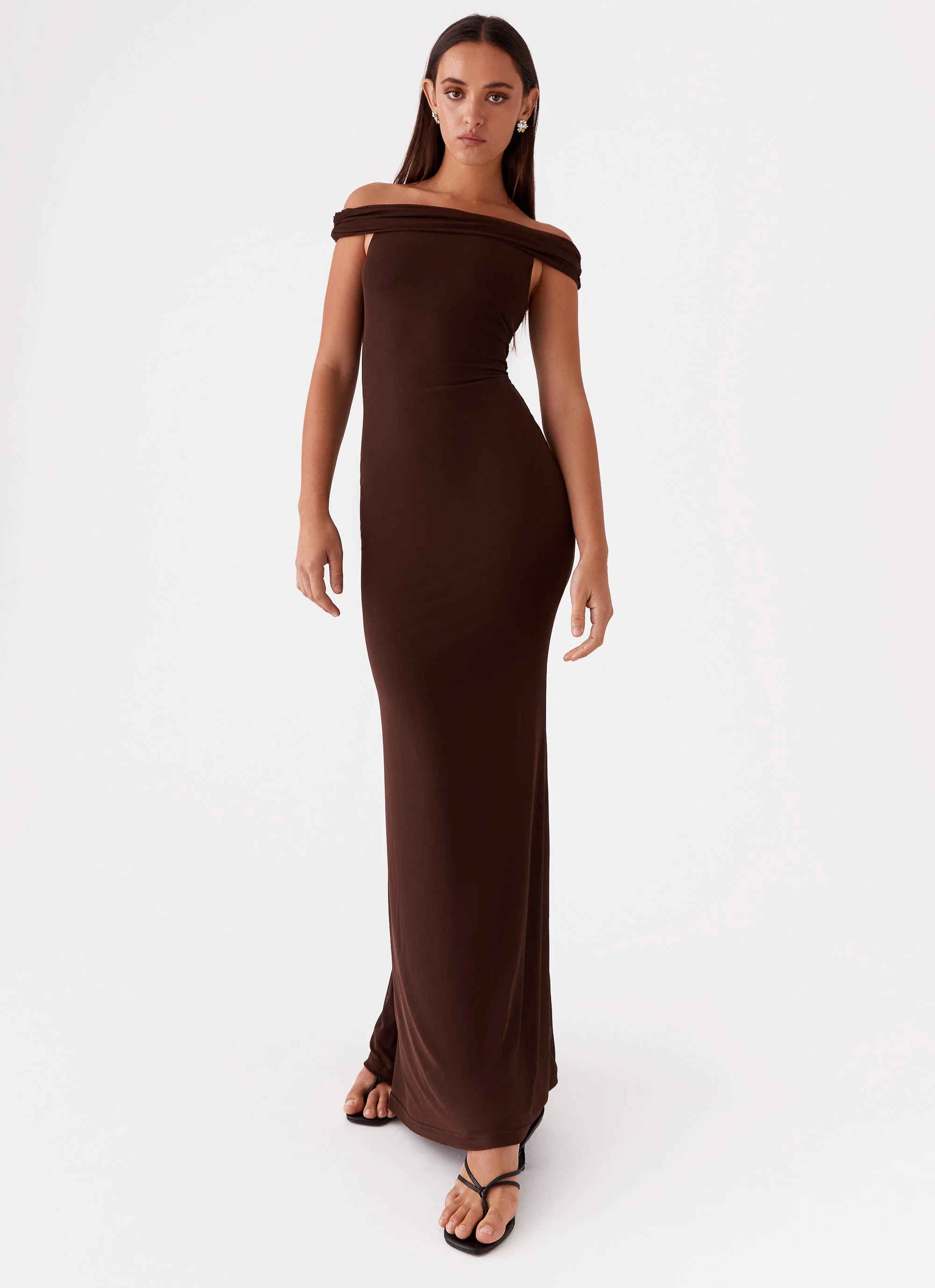 Marilyn Maxi Dress - Chocolate - Image 6