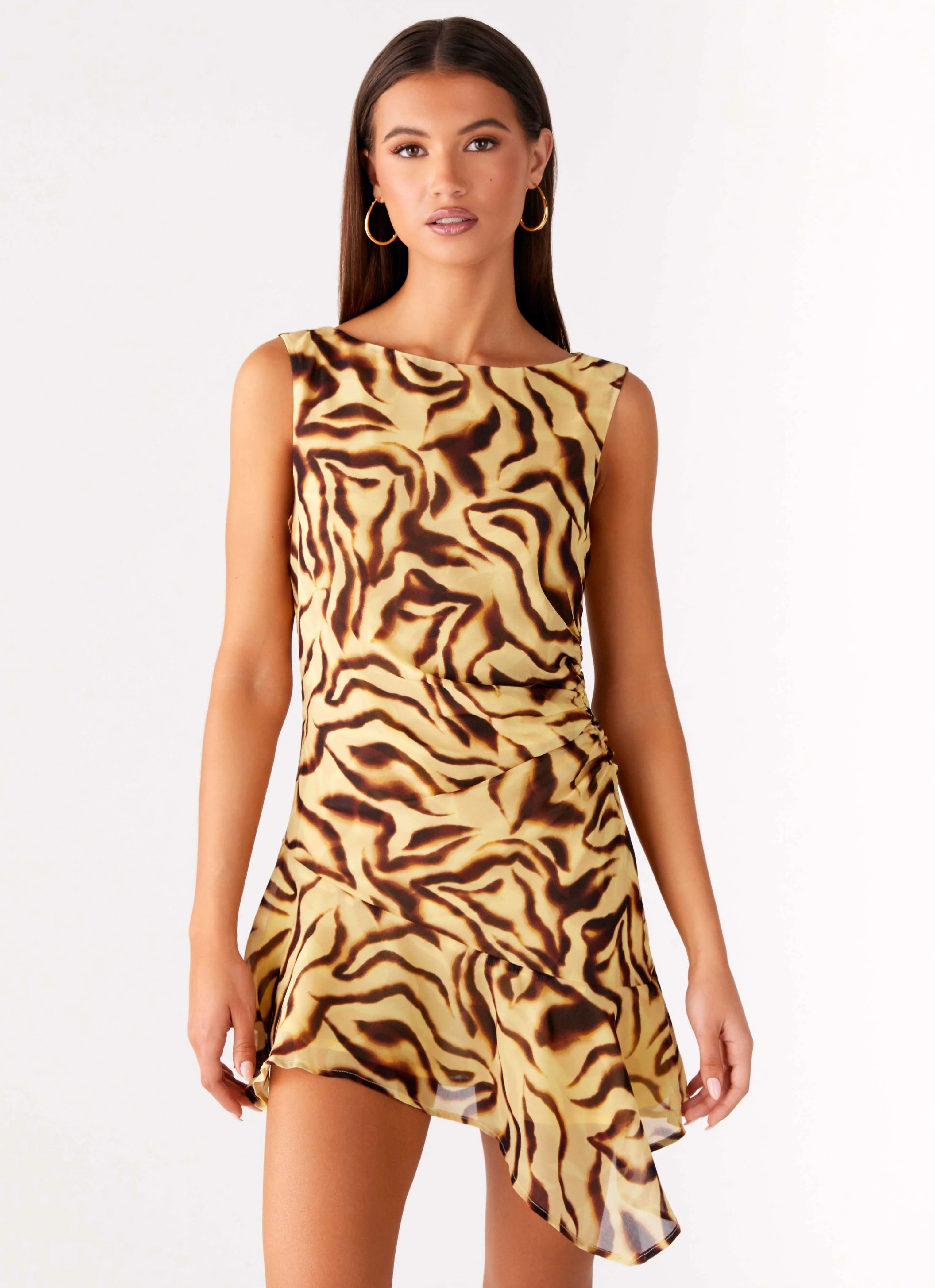 Maris Asymmetrical Mini Dress - Laguna Print - Image 5