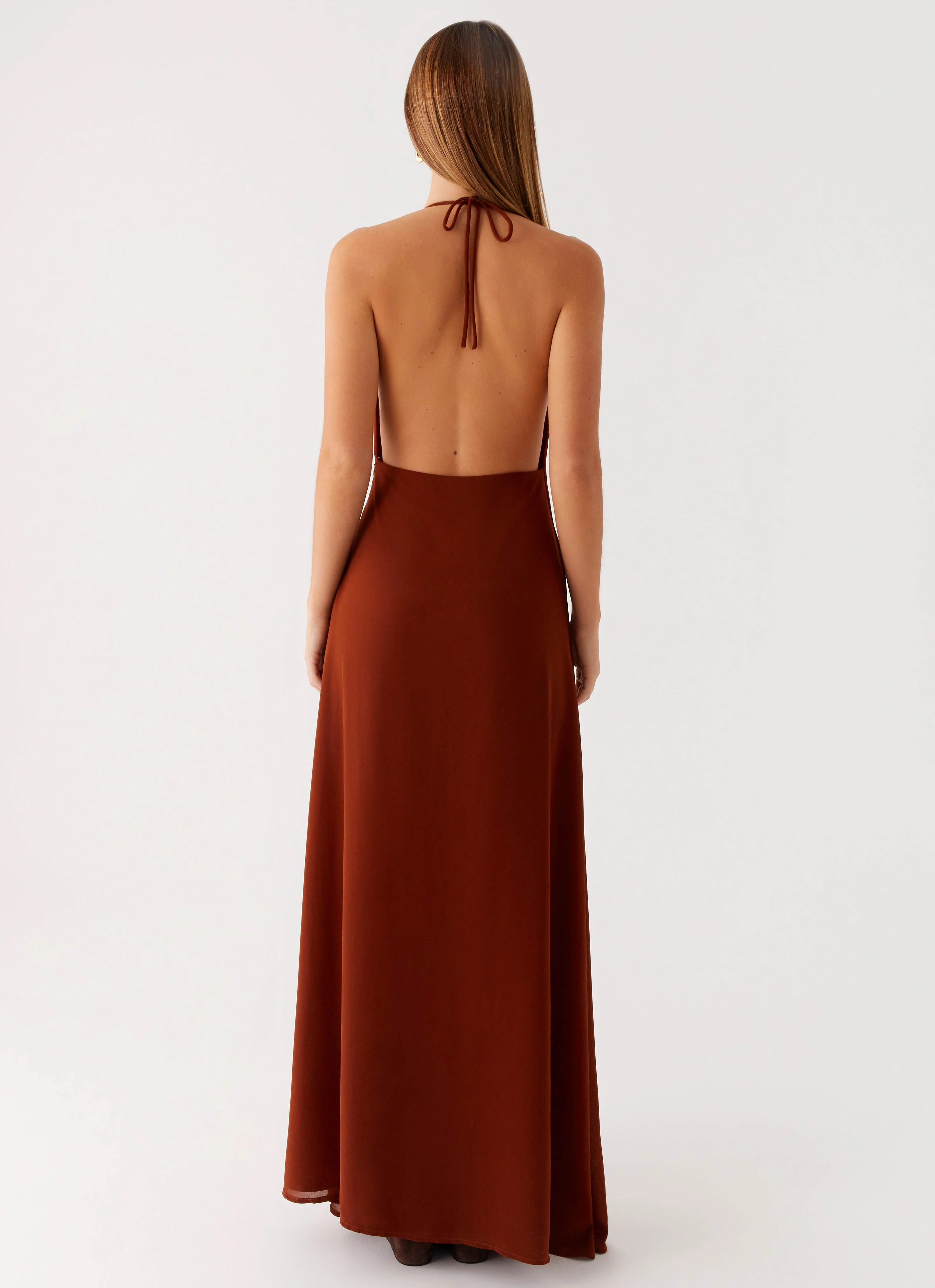 Marjoram Maxi Dress - Chocolate - Image 5