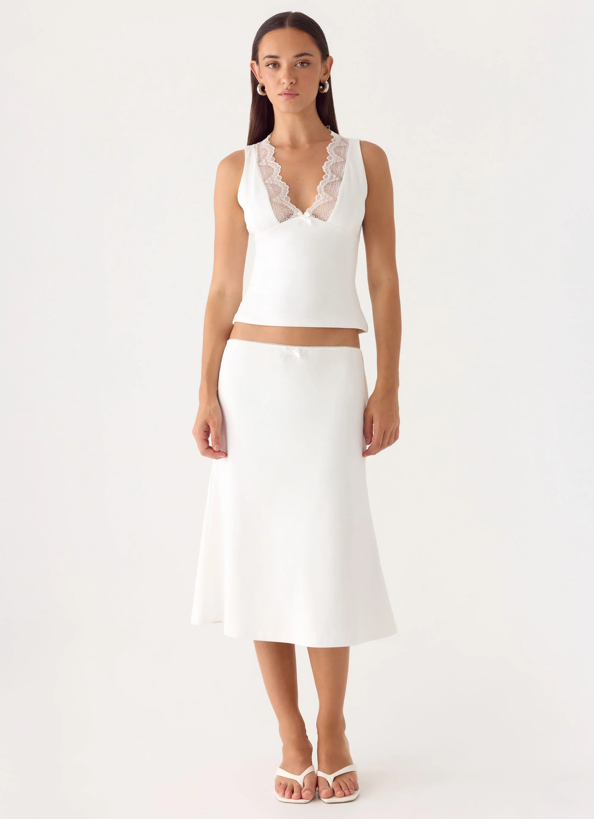 Marquas Midi Skirt - White - Image 2