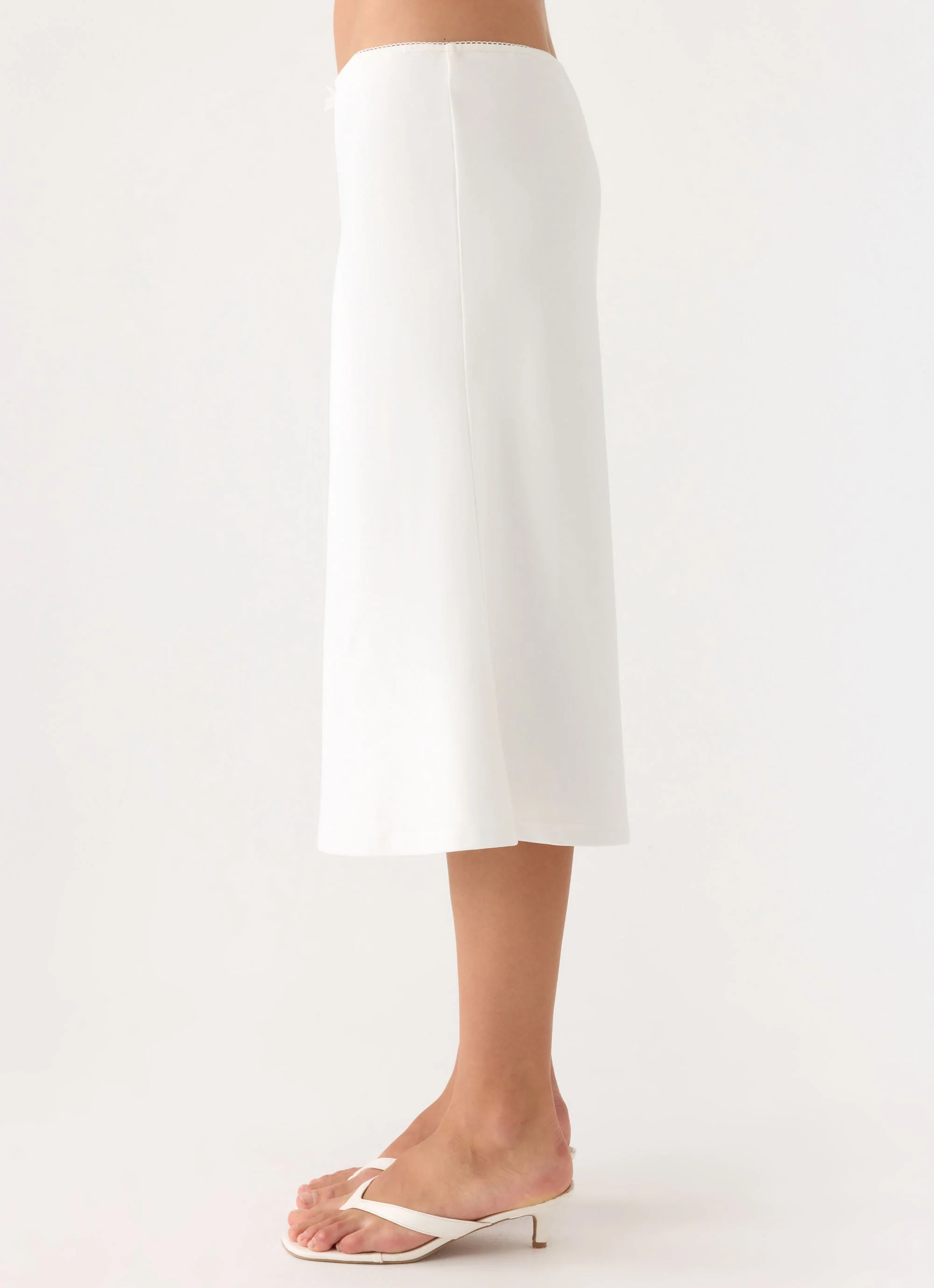 Marquas Midi Skirt - White - Image 3