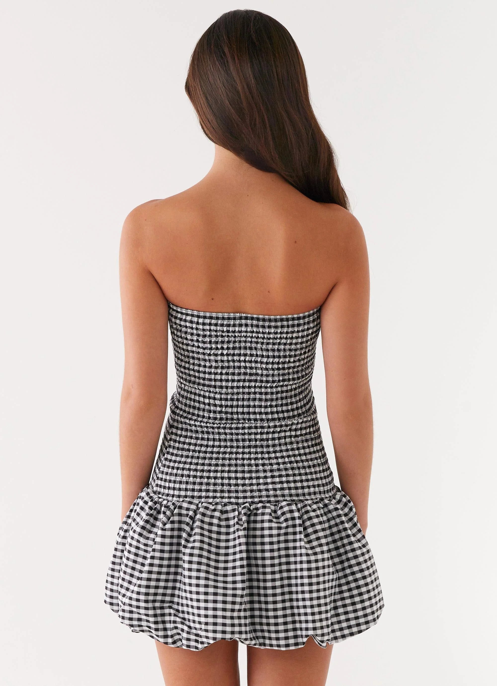 Martell Mini Dress - Black Gingham - Image 4