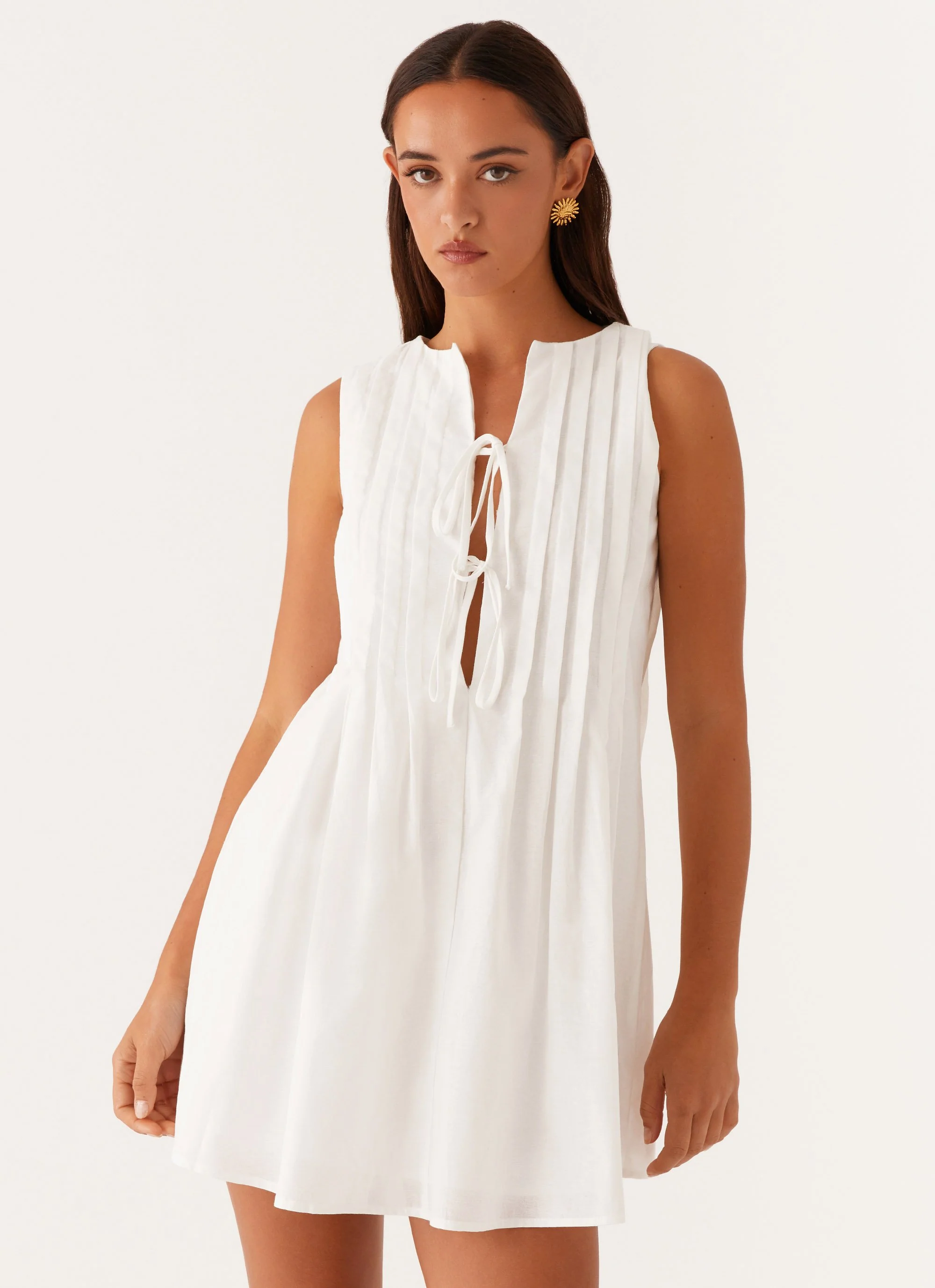 Martina Mini Dress - White - Image 6