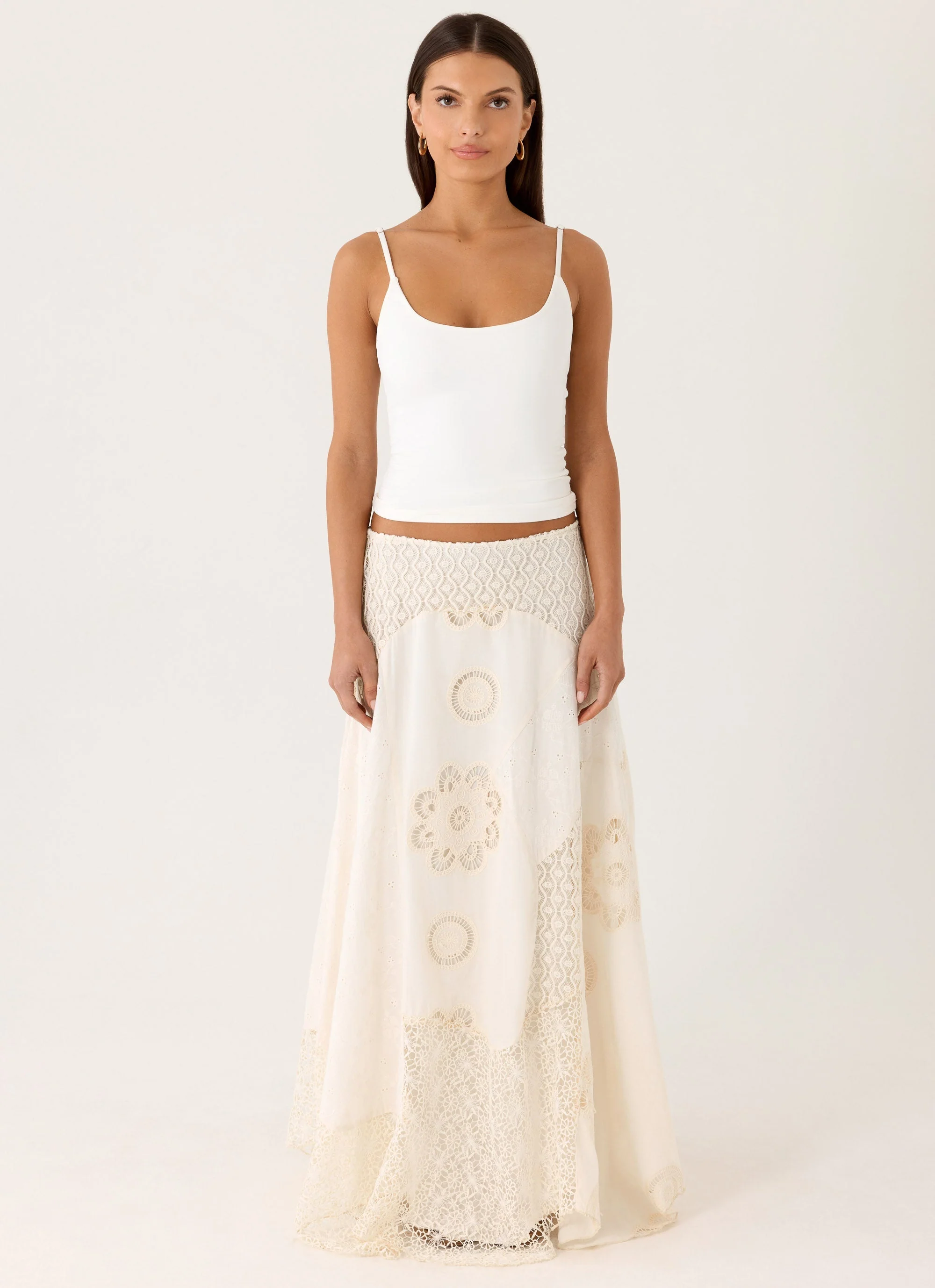 Marzia Maxi Skirt - Ivory - Image 4