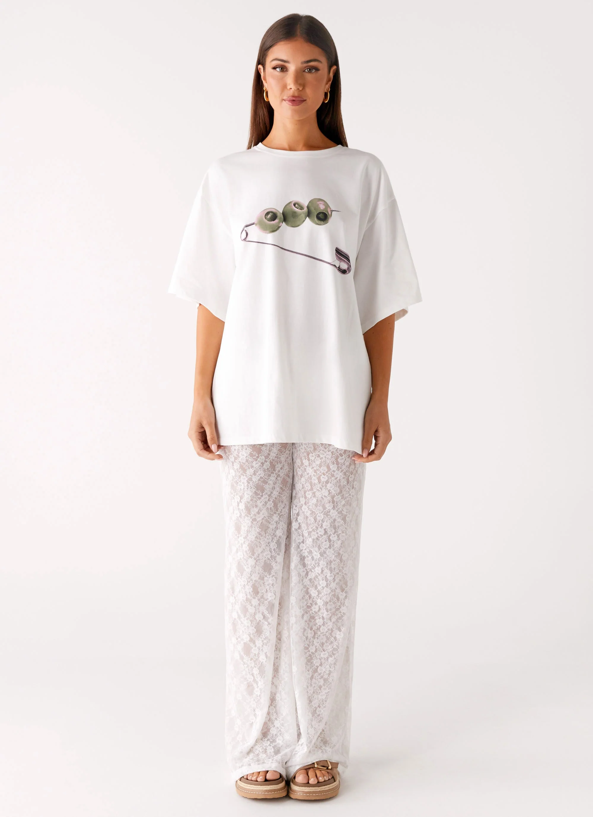 Matcha Lace Pants - White - Image 2