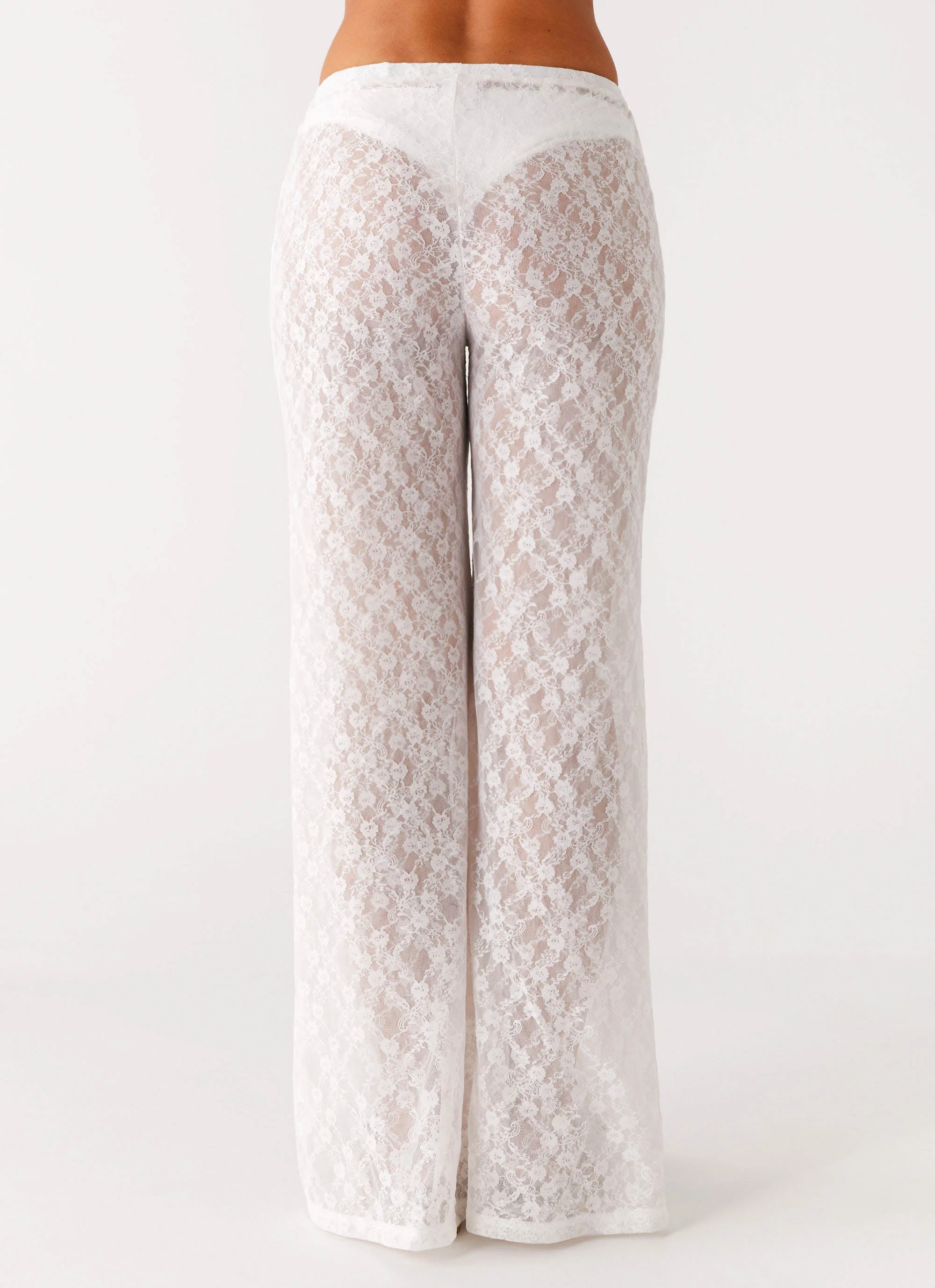 Matcha Lace Pants - White - Image 4