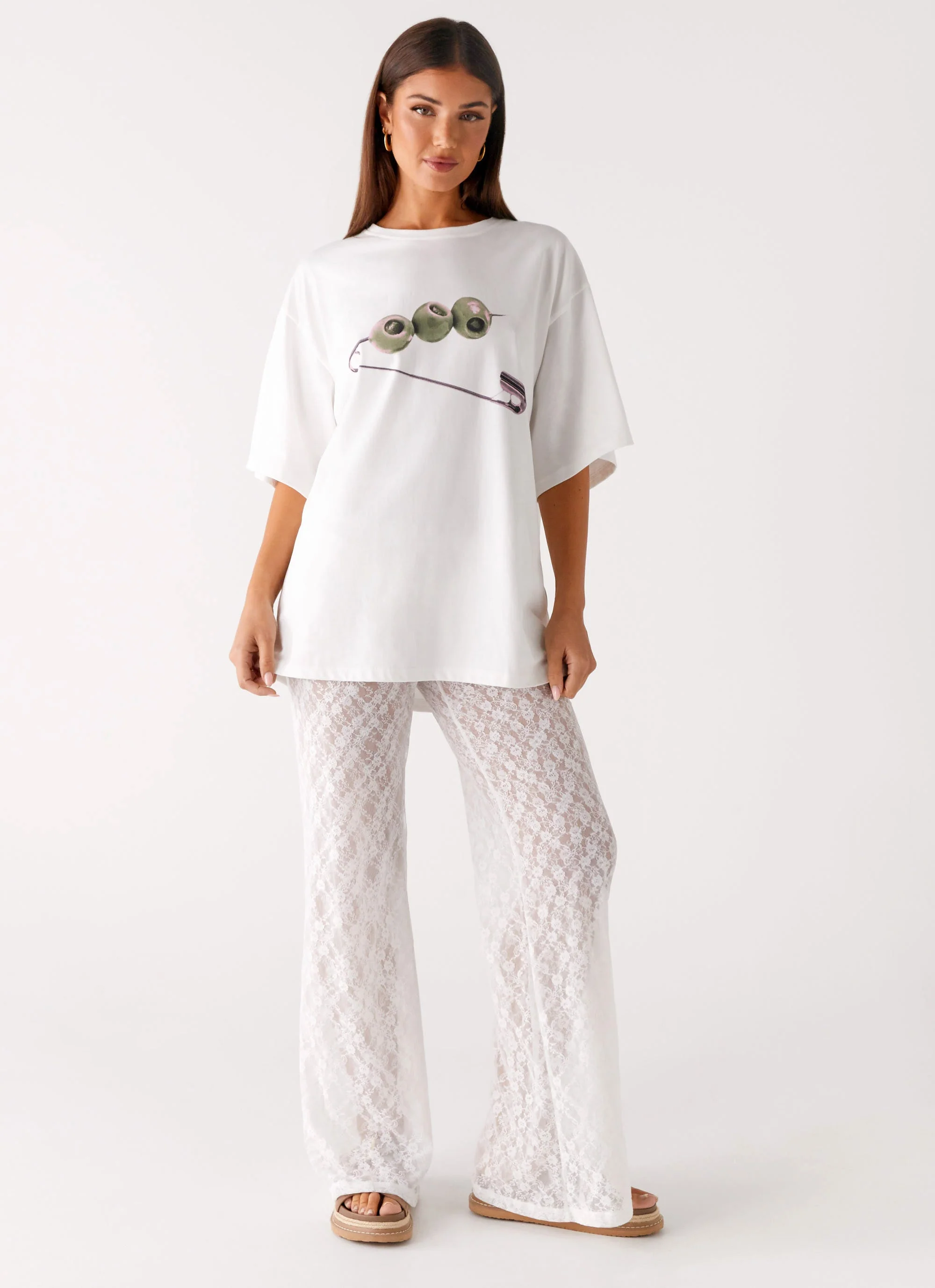 Matcha Lace Pants - White - Image 6