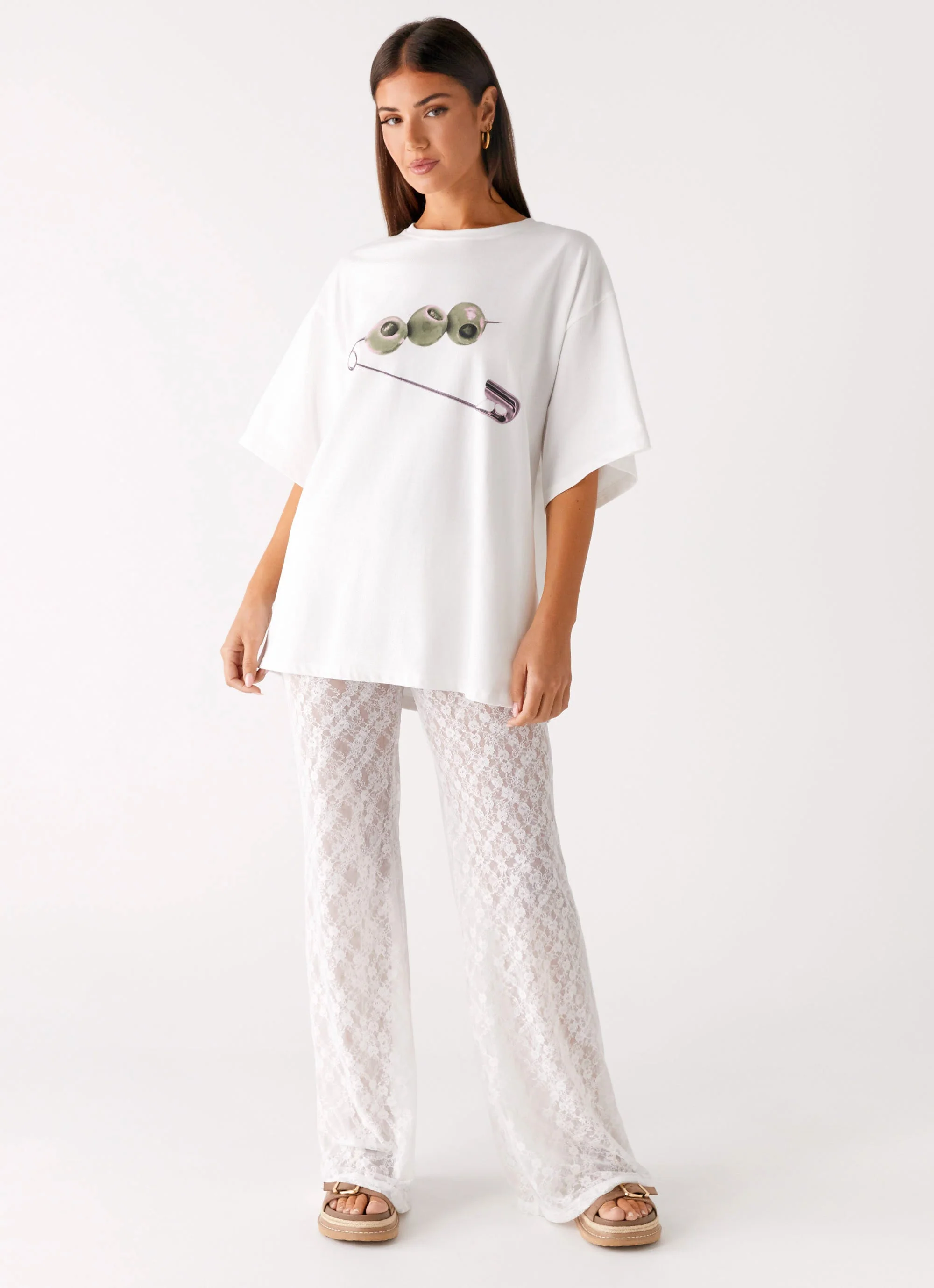 Matcha Lace Pants - White - Image 7