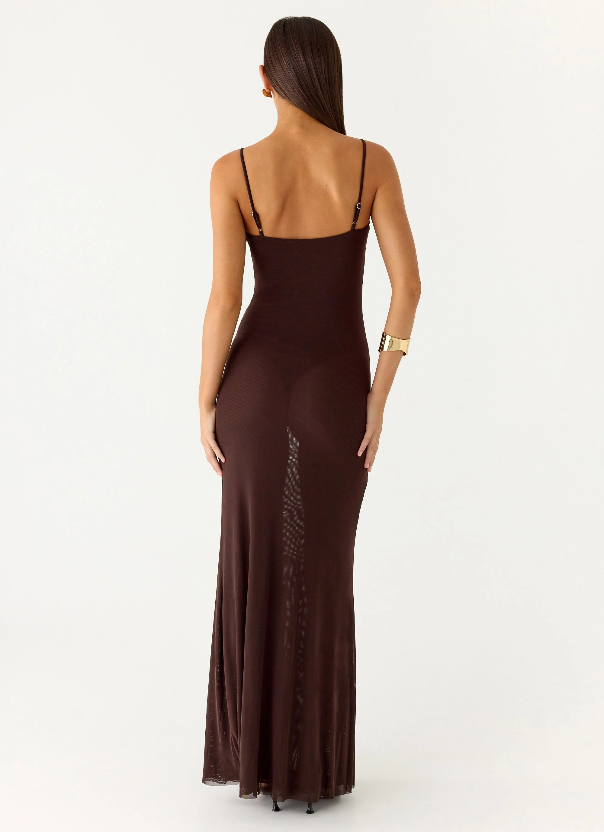 Matoma Bodysuit Maxi Dress - Cool Chocolate - Image 3