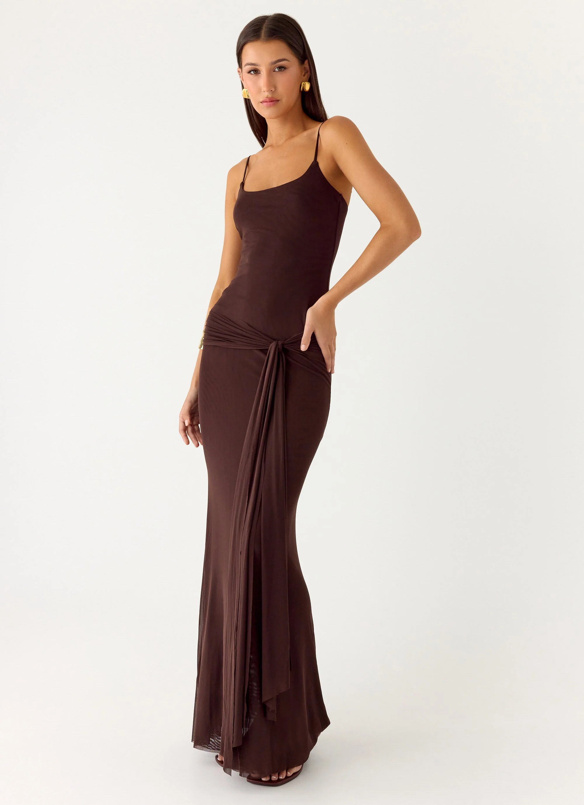 Matoma Bodysuit Maxi Dress - Cool Chocolate - Image 4