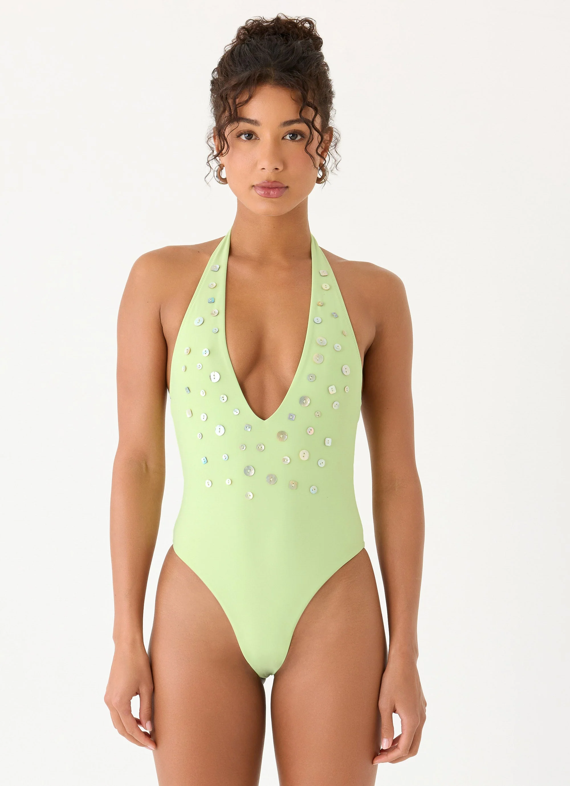 Mattia One Piece Swimsuit - Lime - Image 4