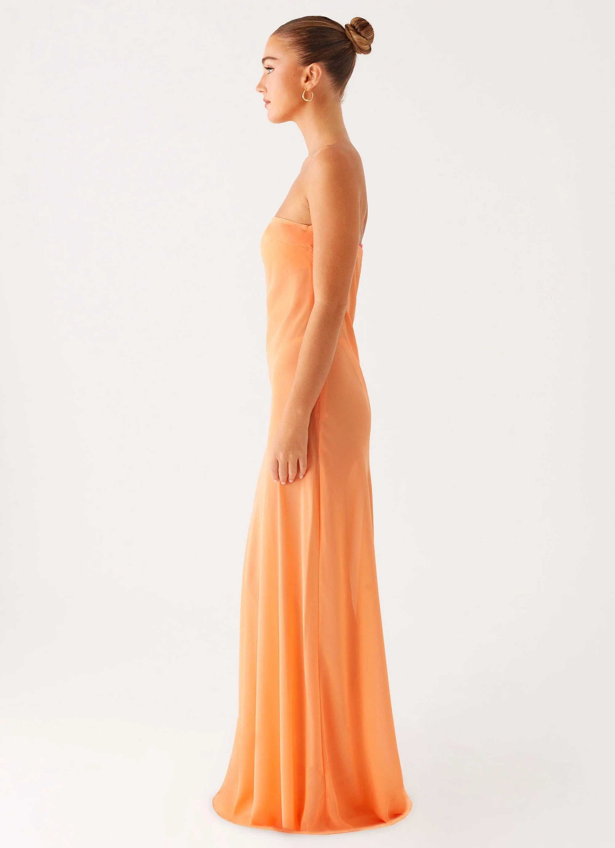 Mattie Strapless Maxi Dress - Orange - Image 4