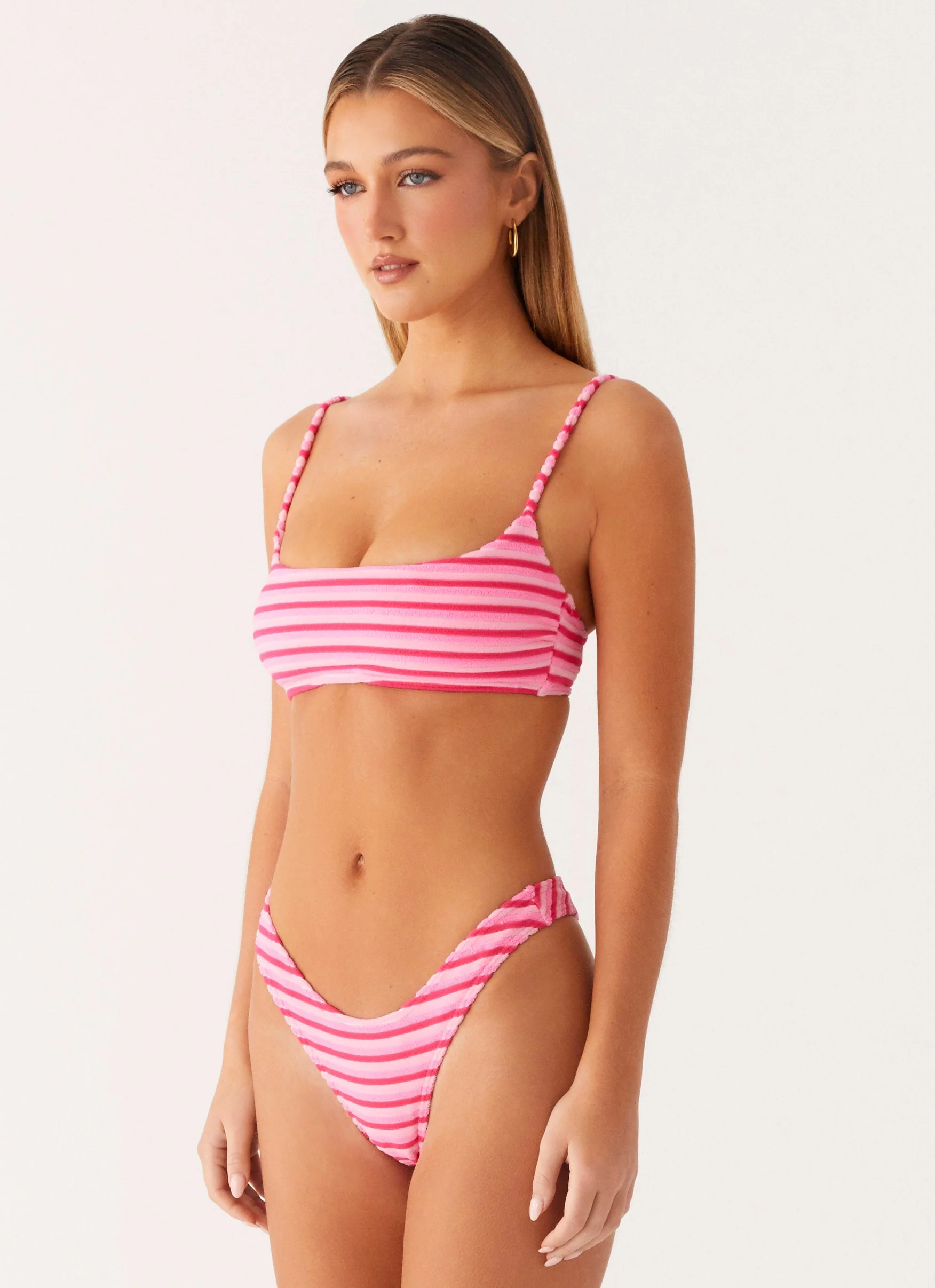 Mauritius Bikini Bottoms - Pink Stripe - Image 5