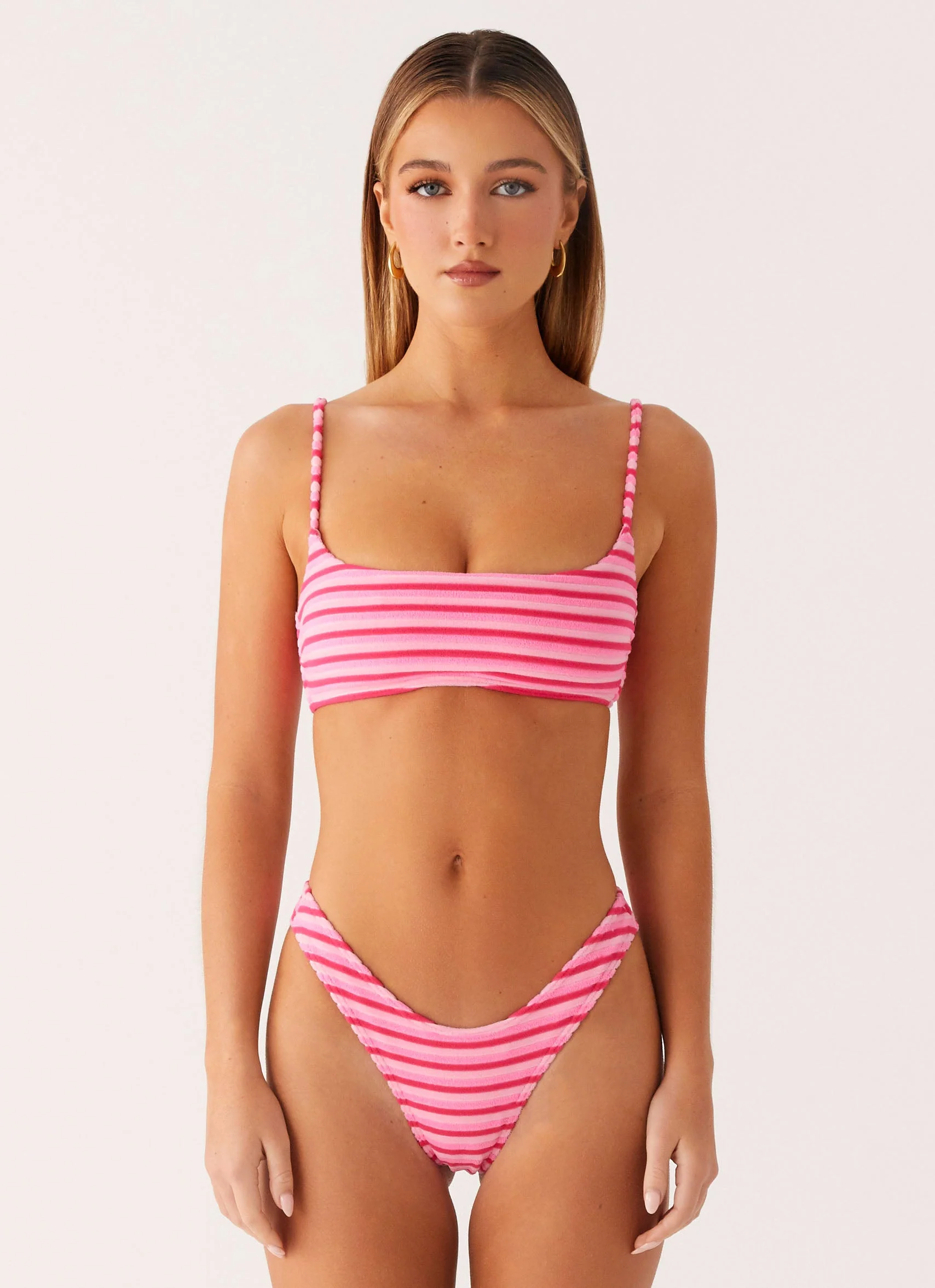 Mauritius Bikini Top - Pink Stripe - Image 4