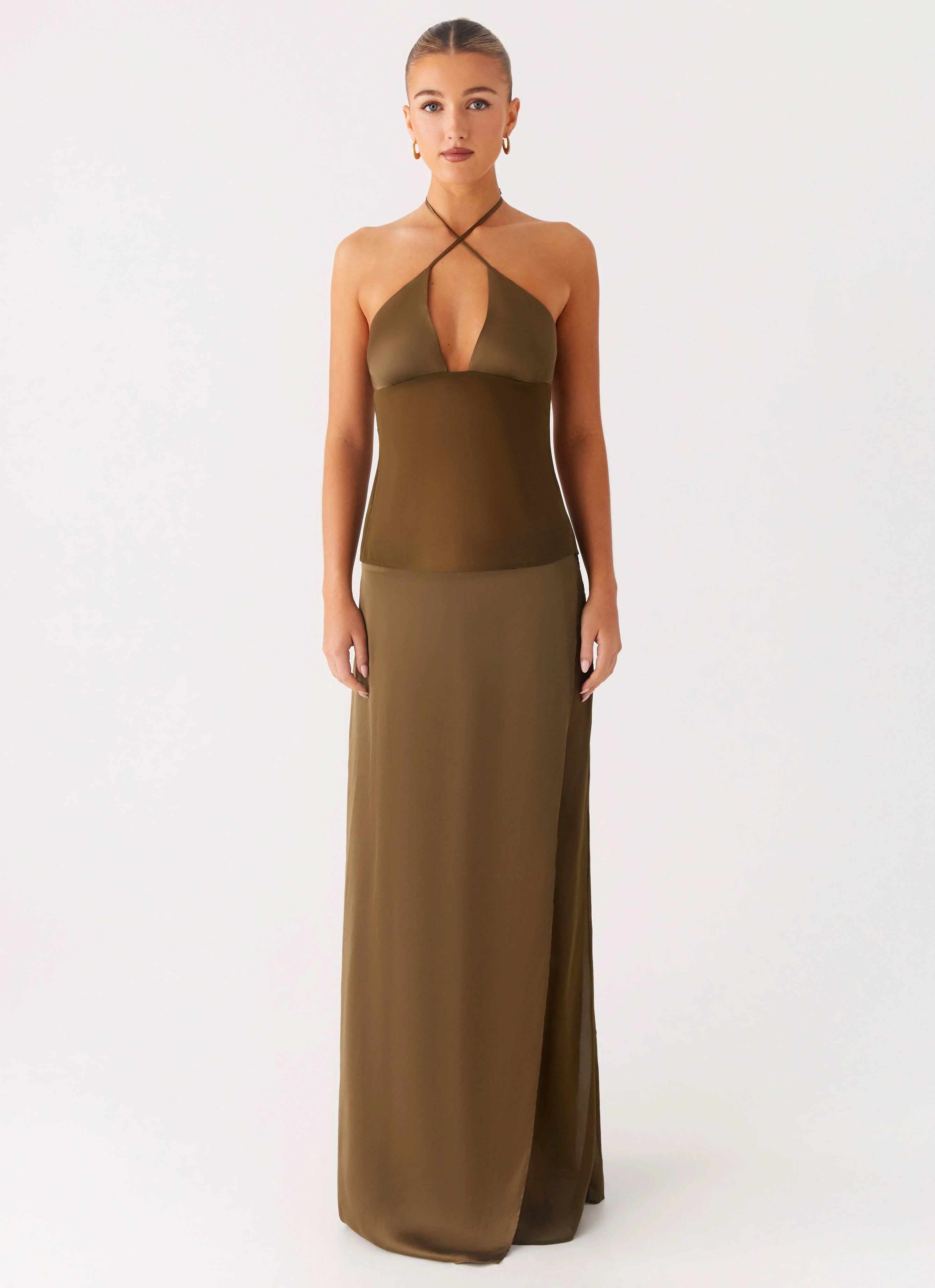 Mavie Maxi Skirt - Khaki - Image 9