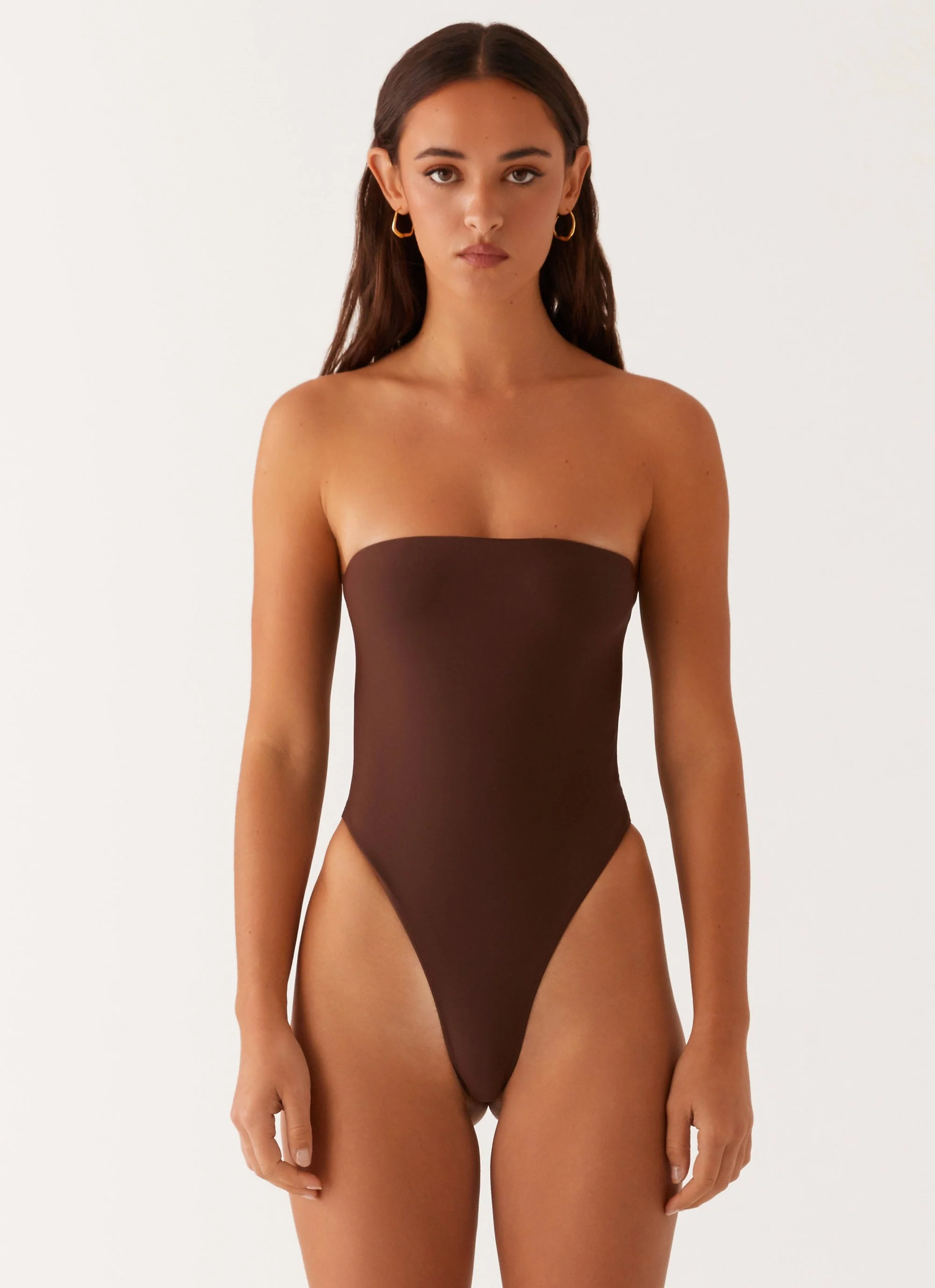 Maxine Strapless One Piece Swimsuit - Brown - Image 2