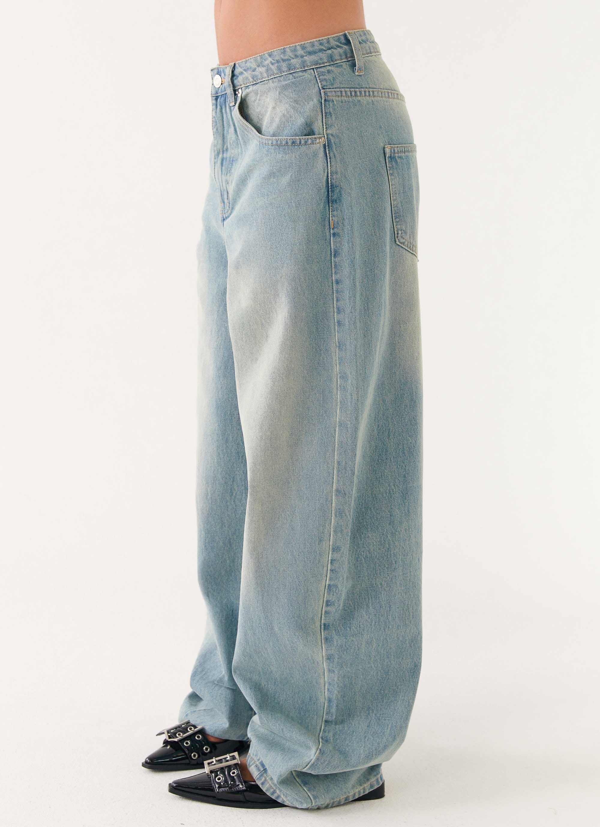 Maxwell Baggy Denim Jeans - Washed Blue - Image 4