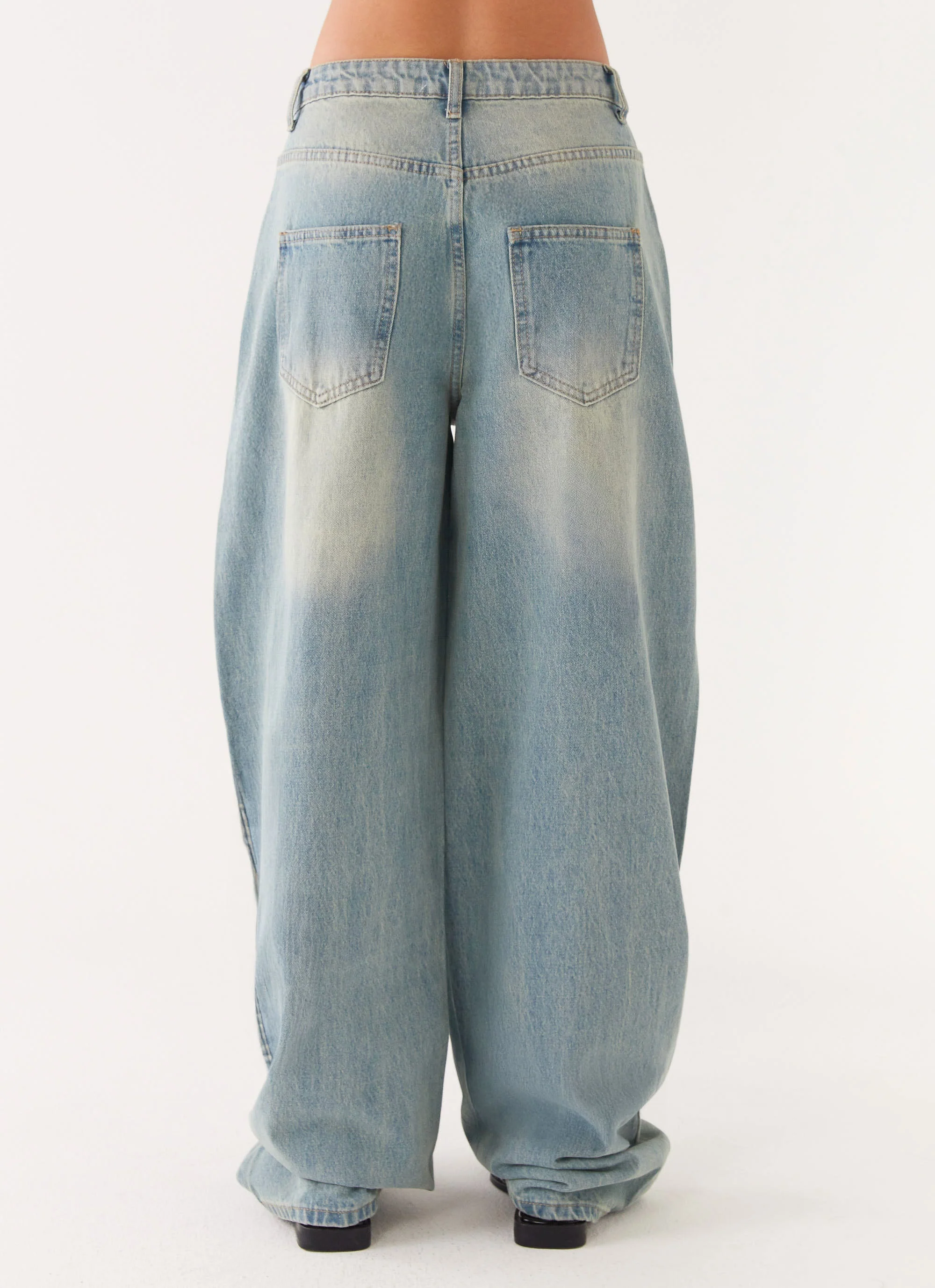 Maxwell Baggy Denim Jeans - Washed Blue - Image 6
