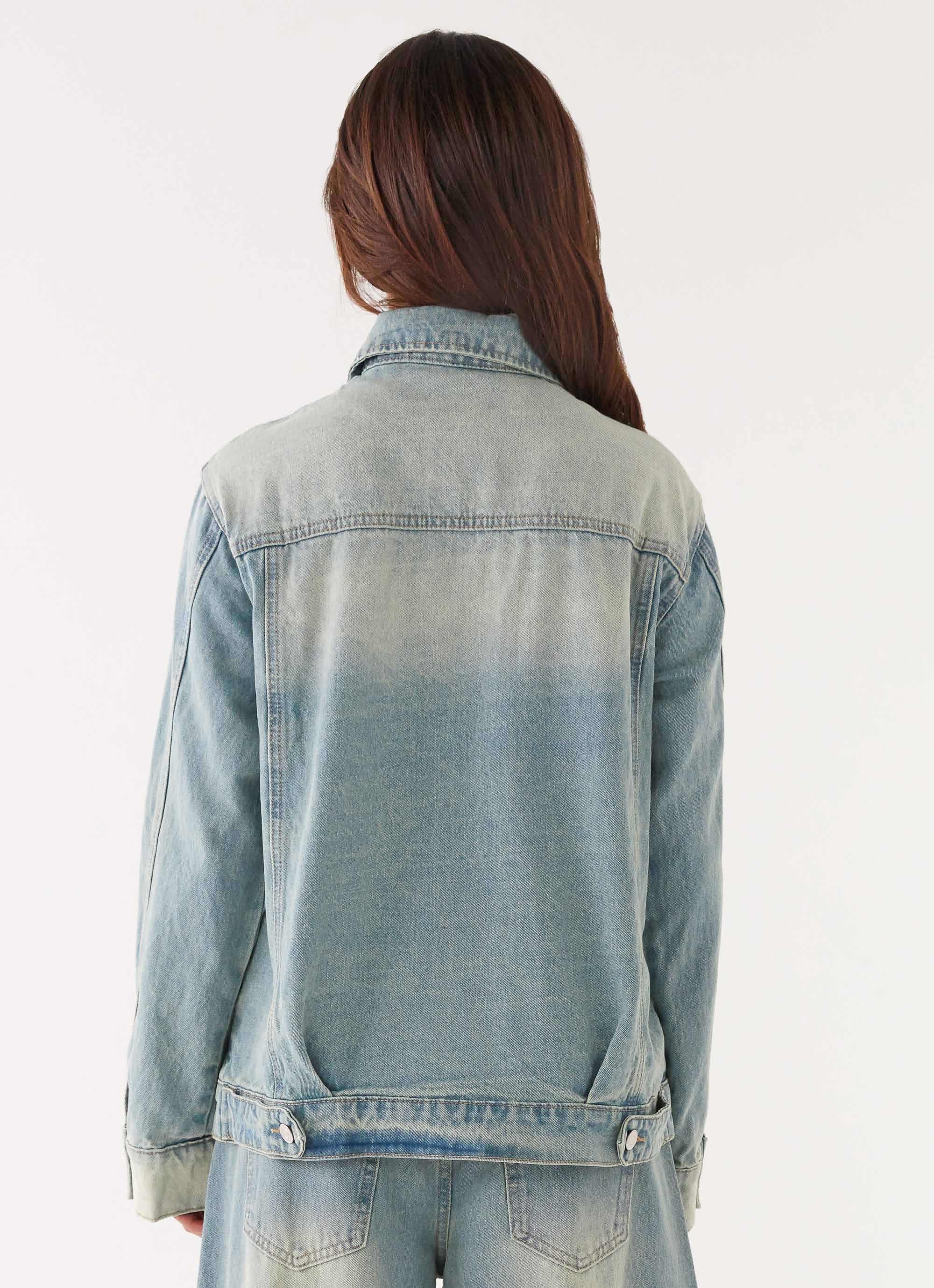 Maxwell Denim Jacket - Washed Blue - Image 3