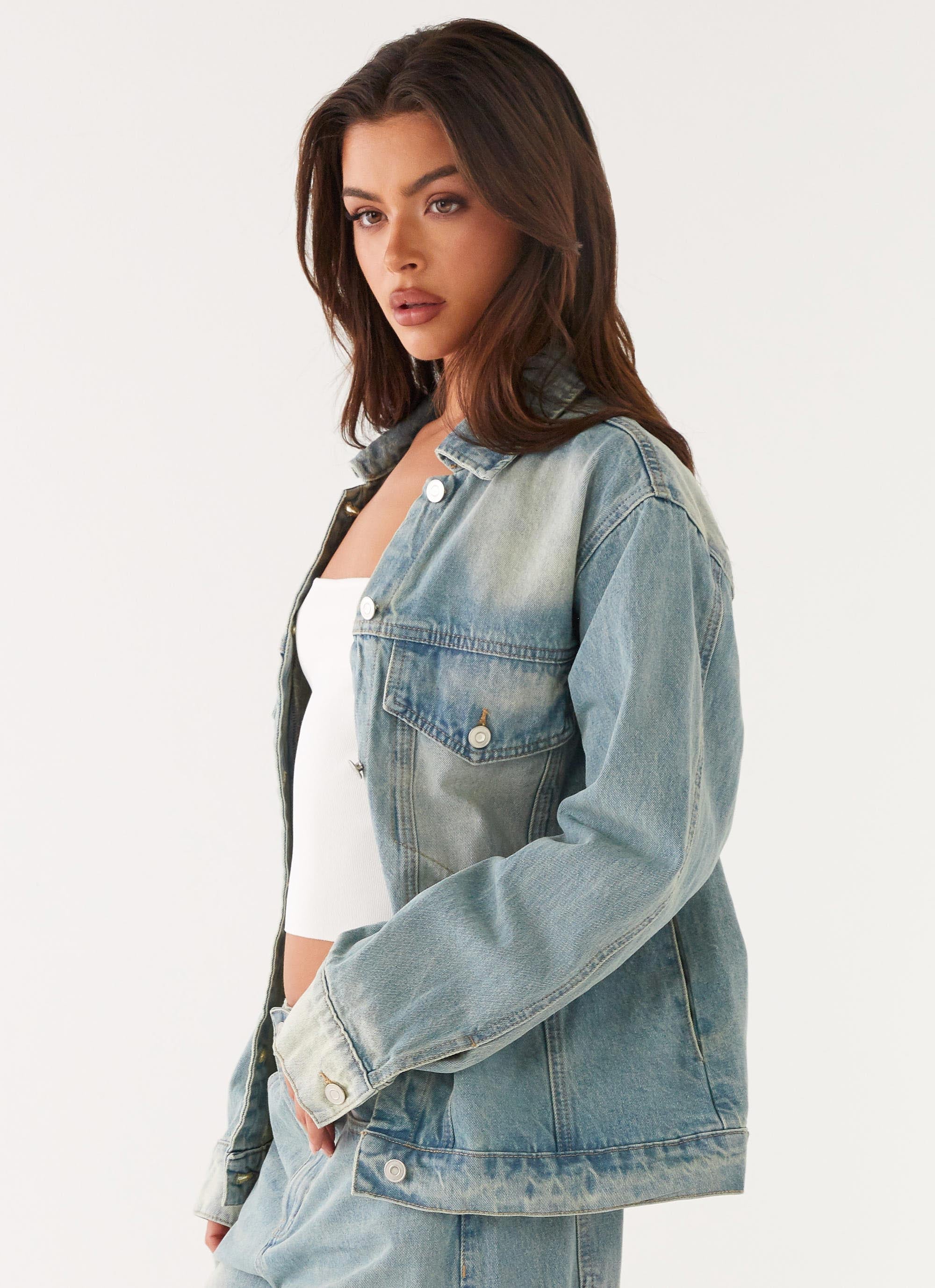 Maxwell Denim Jacket - Washed Blue - Image 6