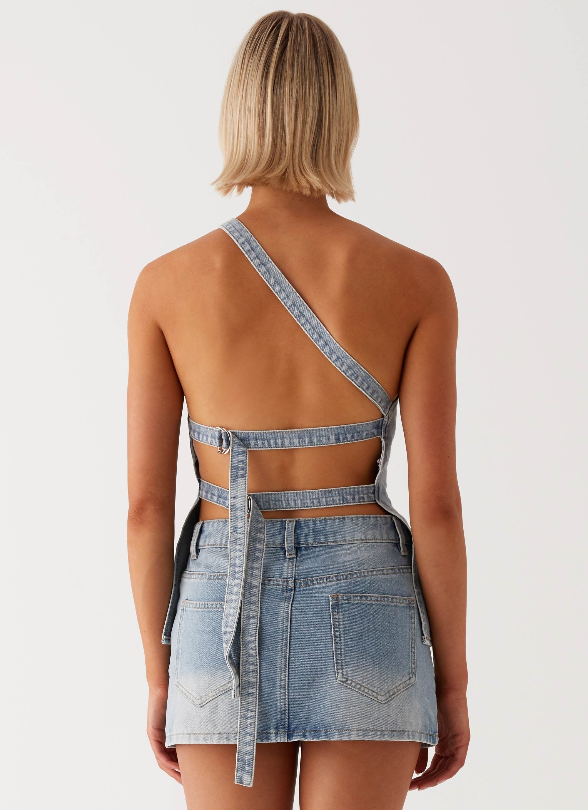 Maysa Denim Top - Blue - Image 4