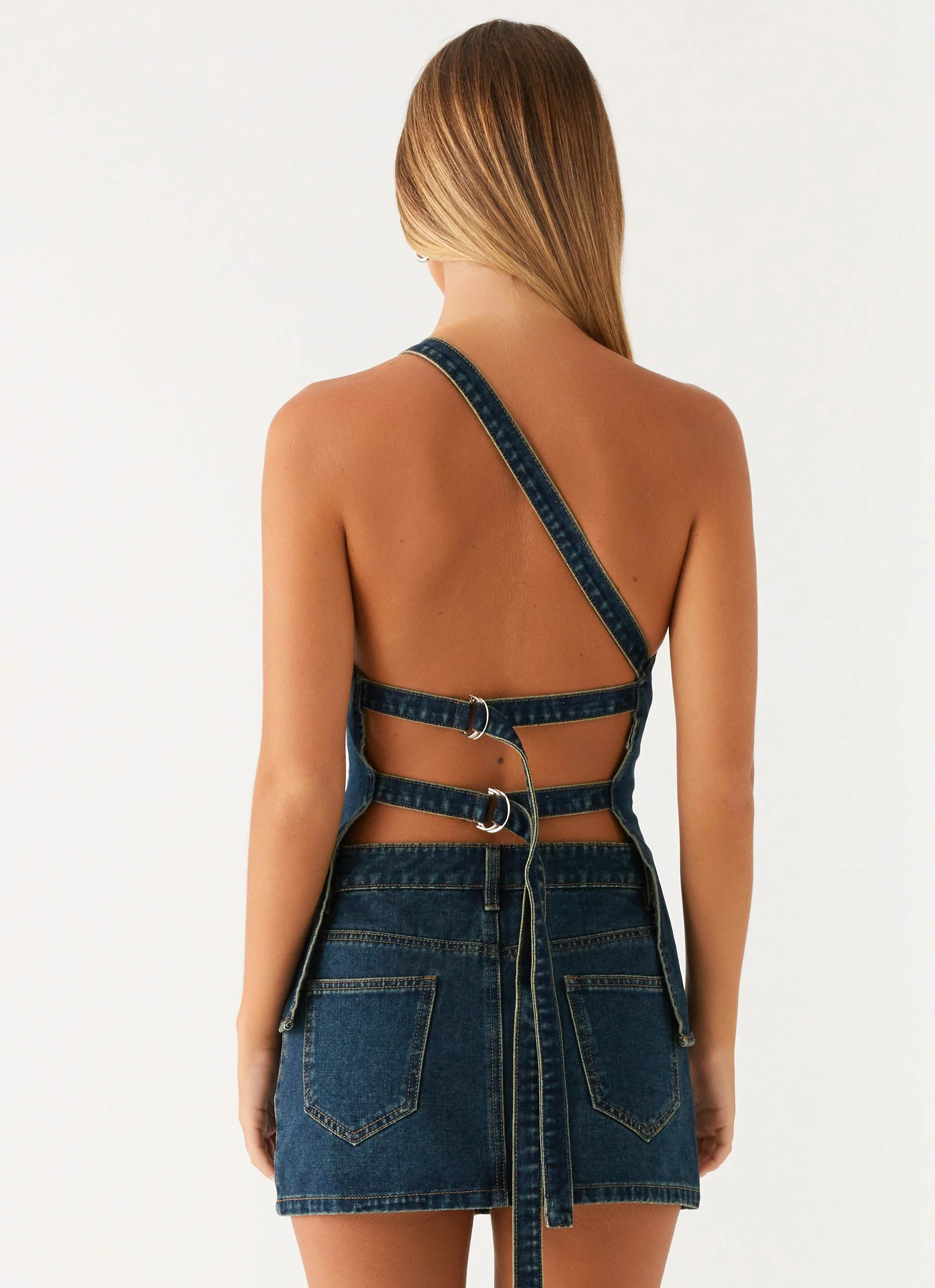 Maysa Denim Top - Washed Denim - Image 4