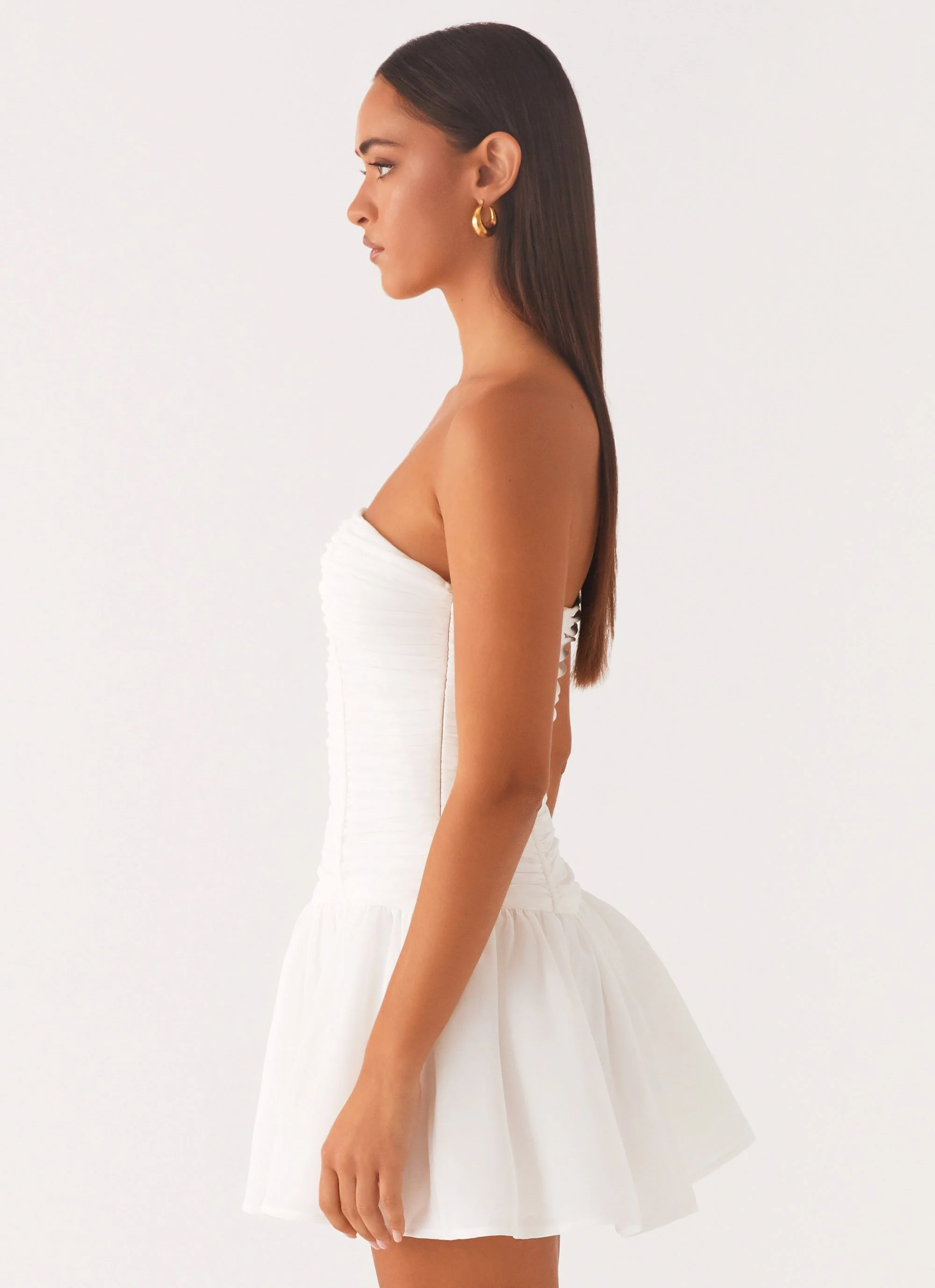 Meadow Dreams Mini Dress - White - Image 3