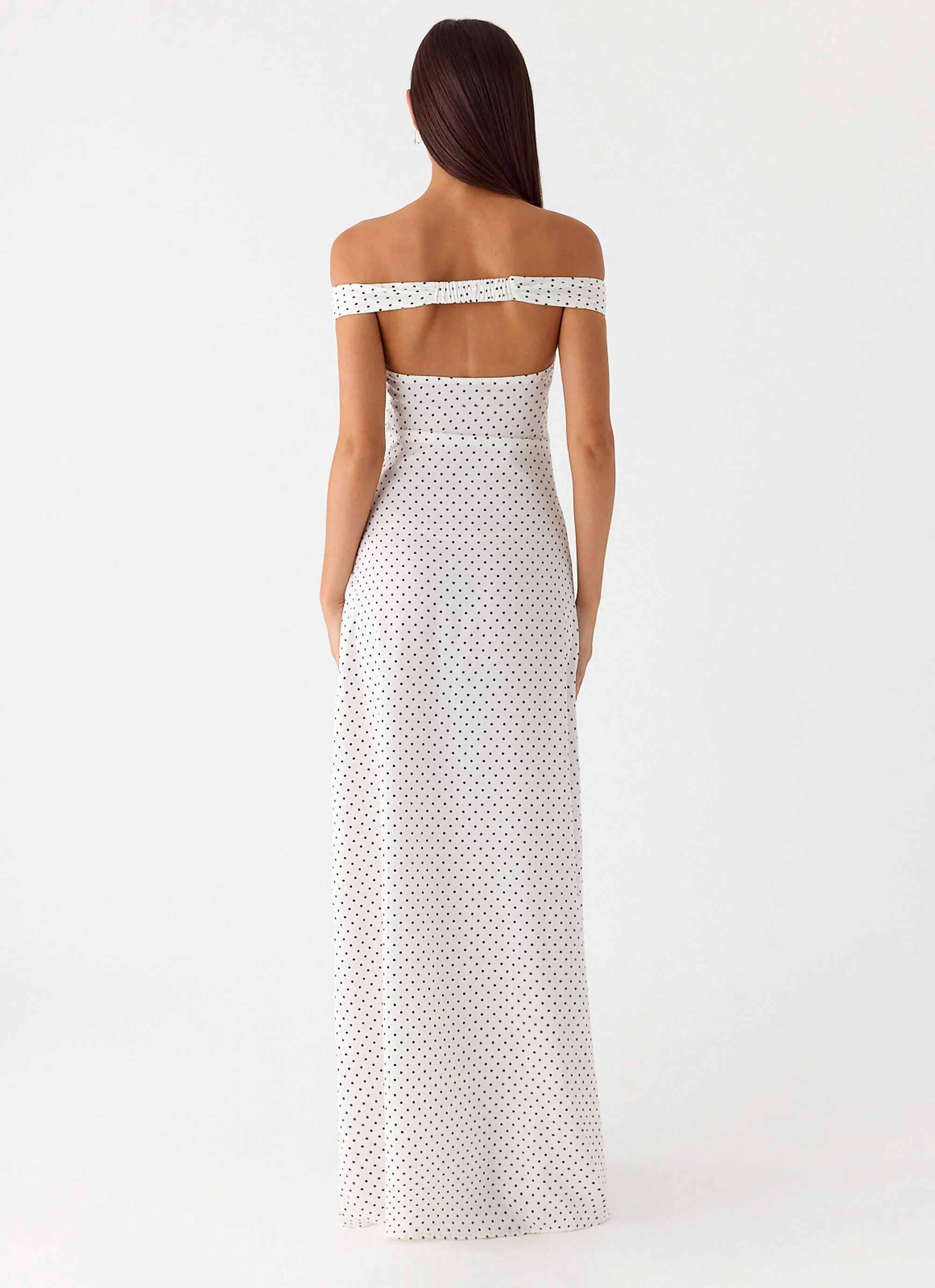 Melany Maxi Dress - White Polkadot - Image 5