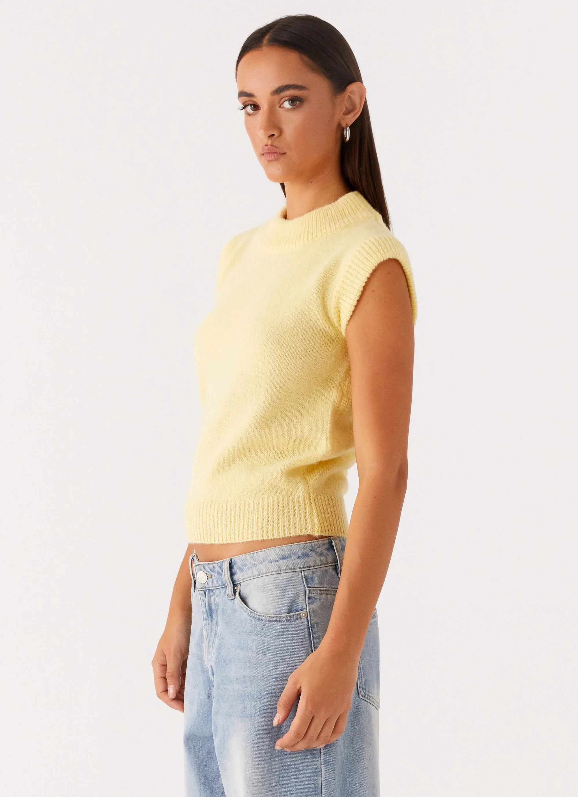 Melissa Knitted Vest - Yellow - Image 3