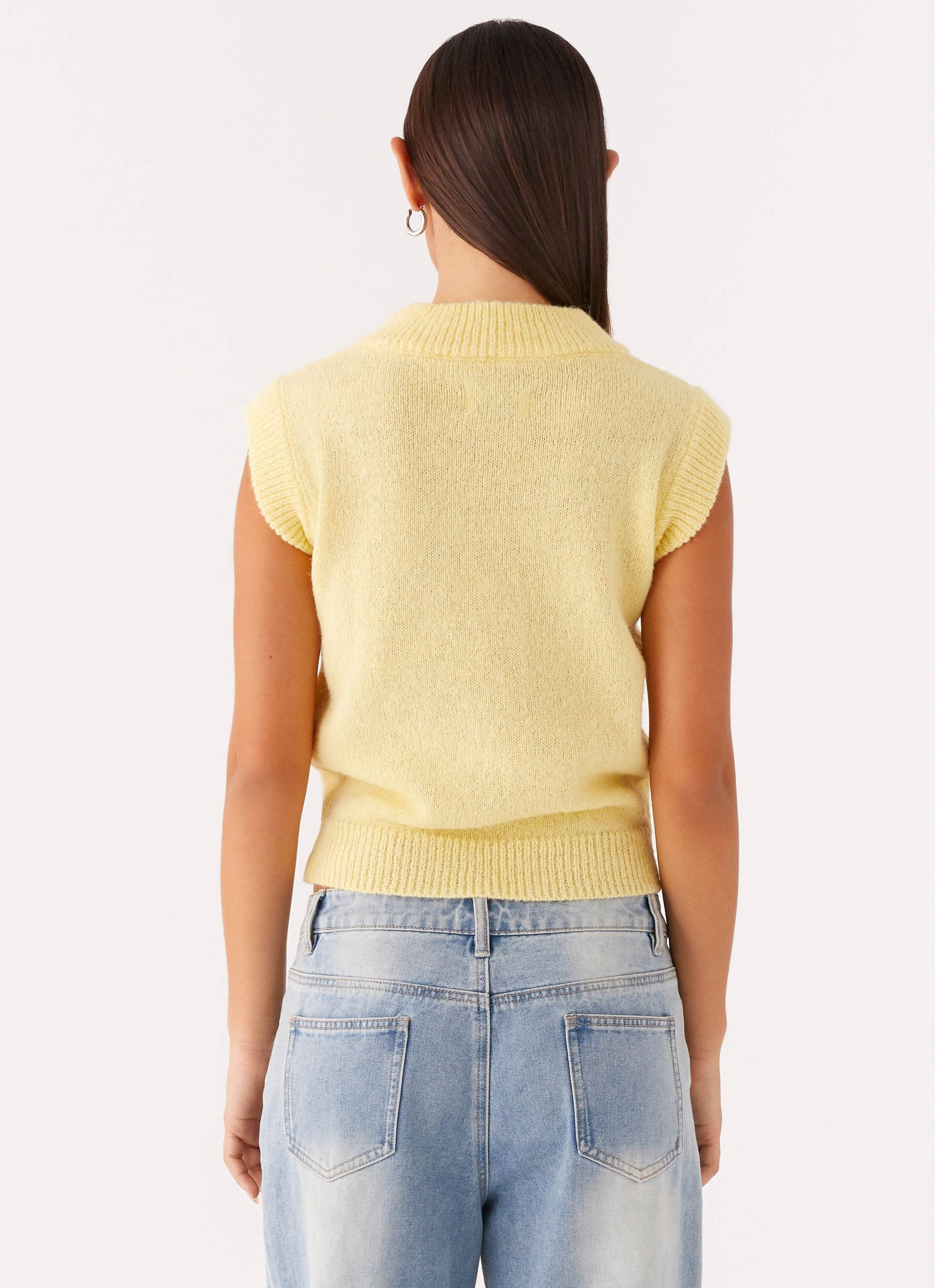 Melissa Knitted Vest - Yellow - Image 4