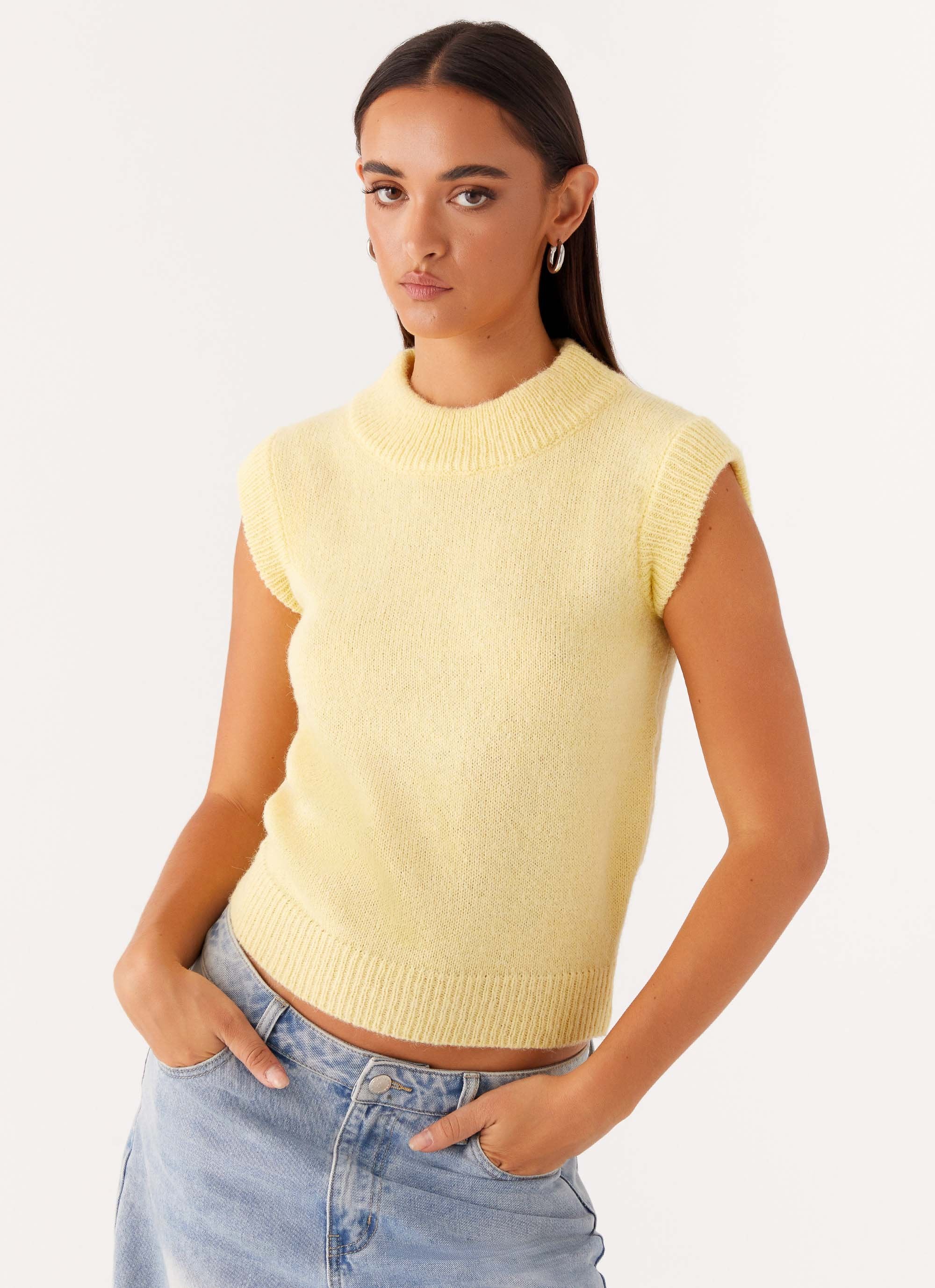 Melissa Knitted Vest - Yellow - Image 5