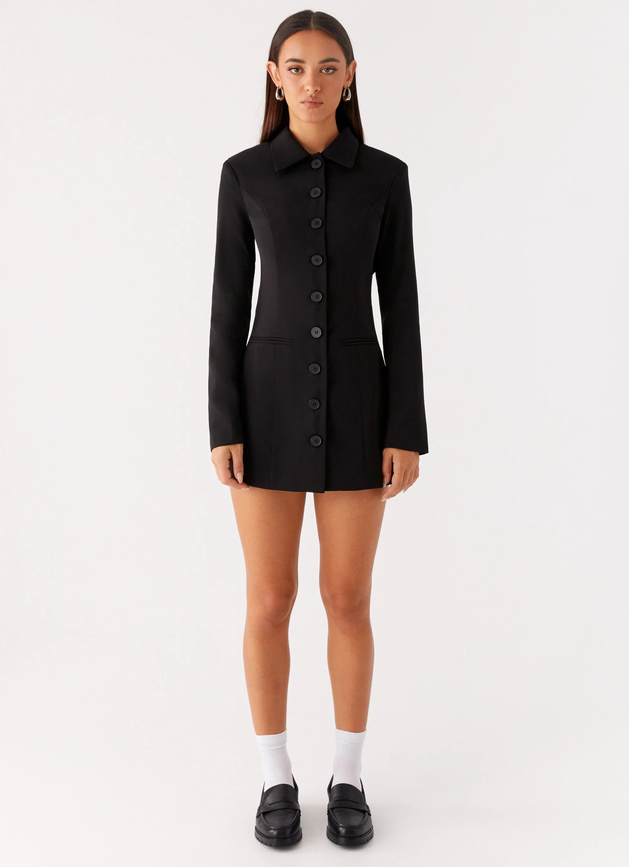 Memphis Blazer Mini Dress - Black - Image 6
