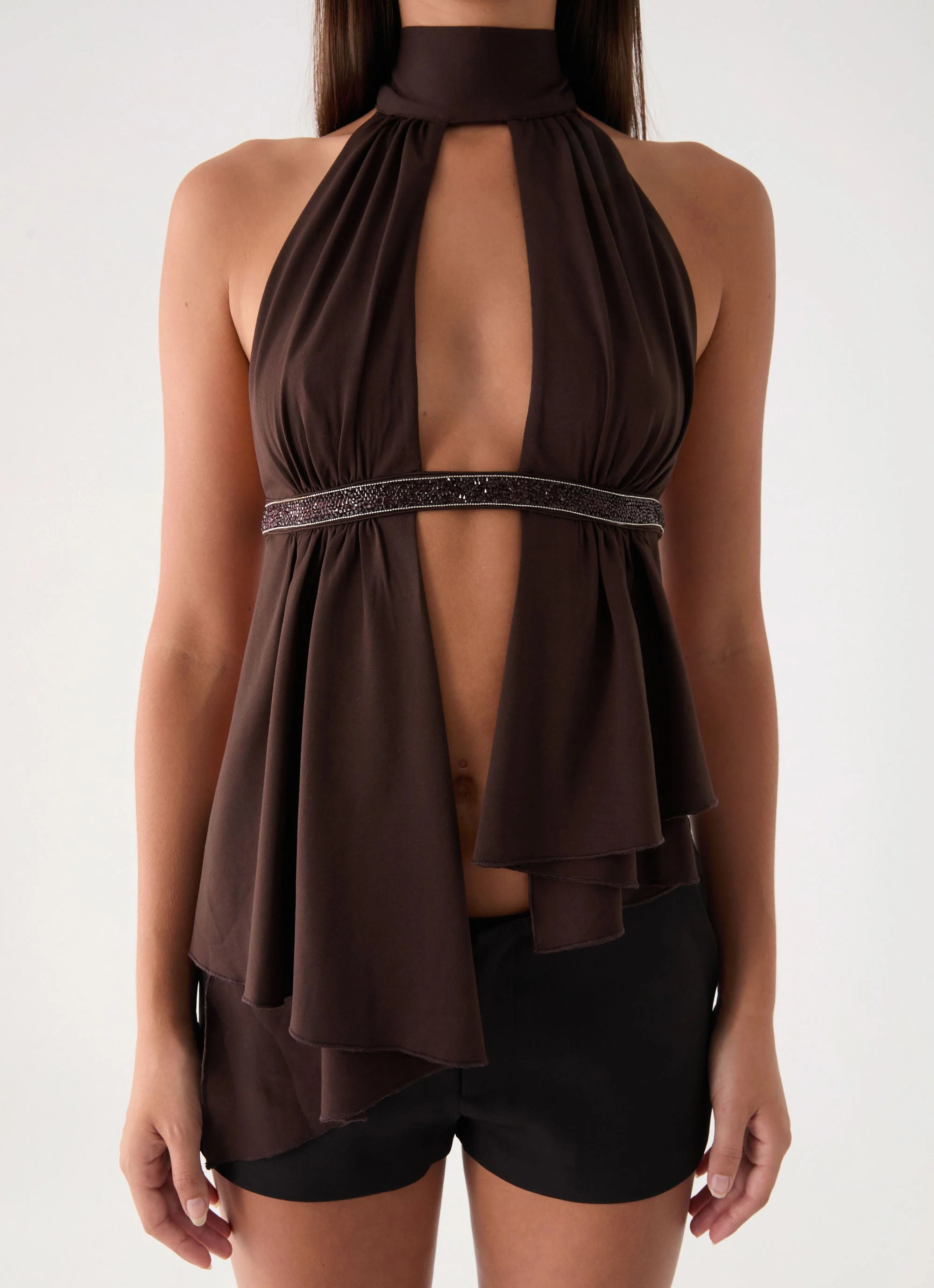 Menah Halter Top - Chocolate - Image 4