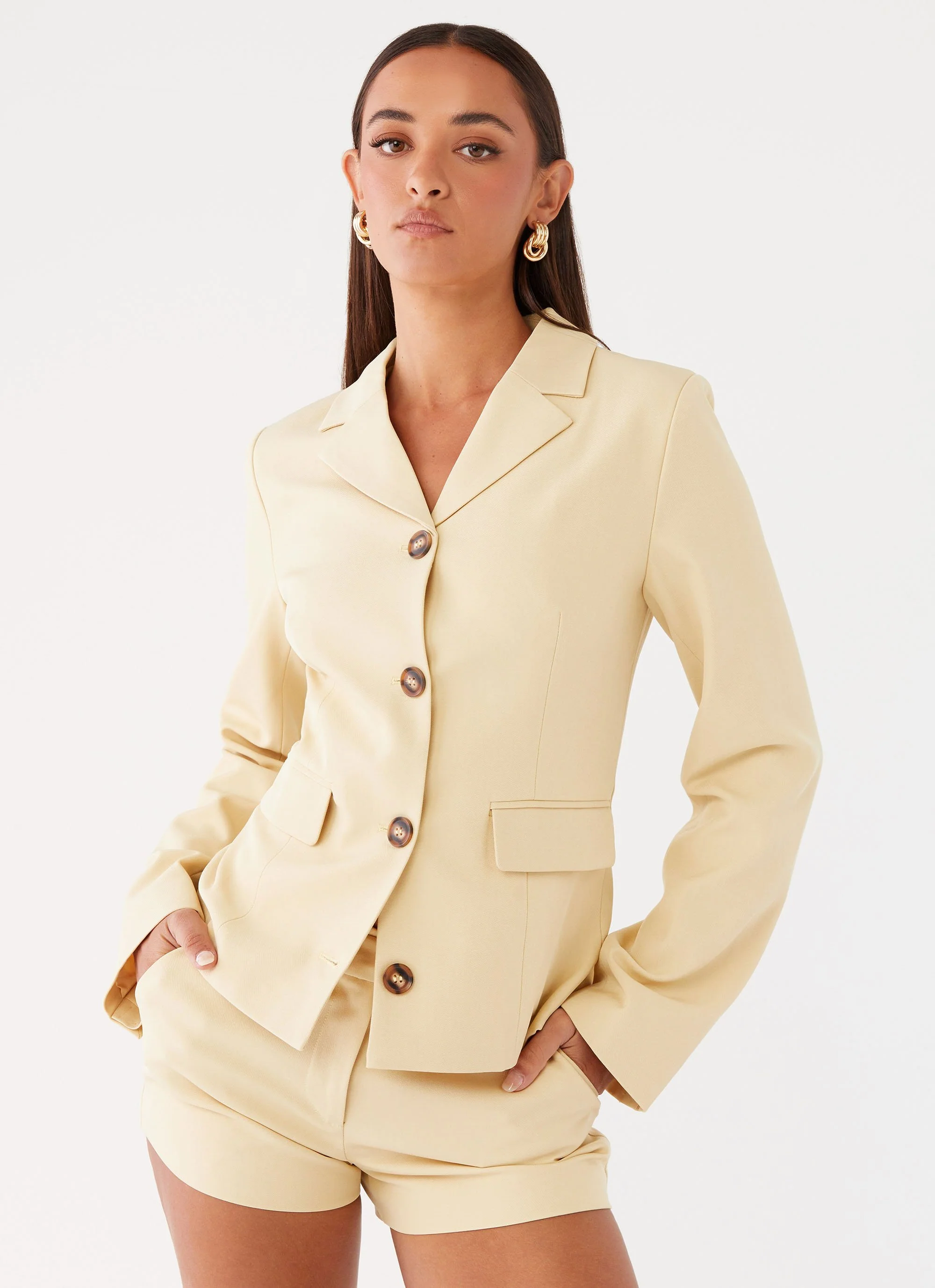 Mercury Fitted Jacket - Butter - Image 5