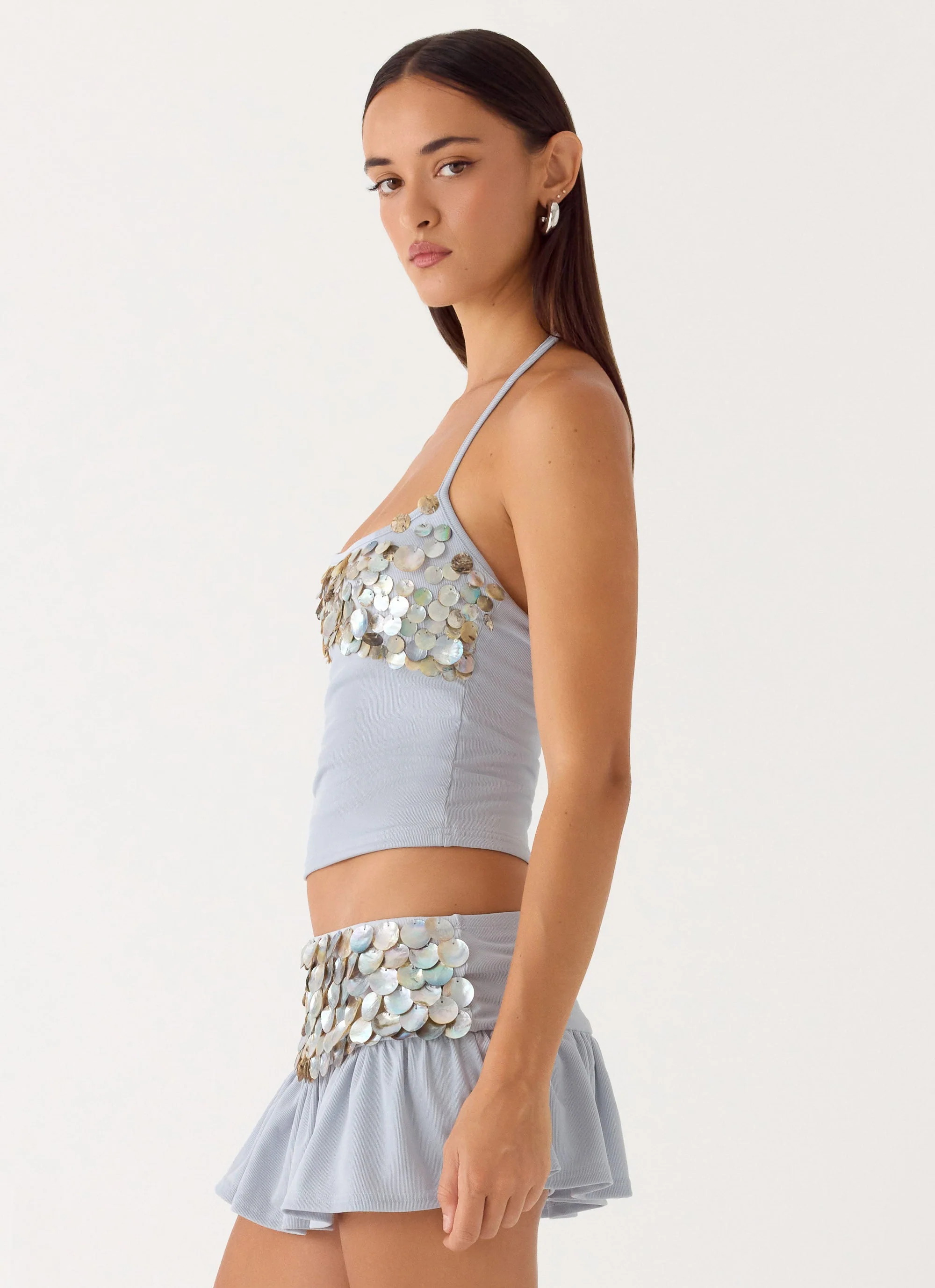 Merinda Halter Top - Misty Blue - Image 3