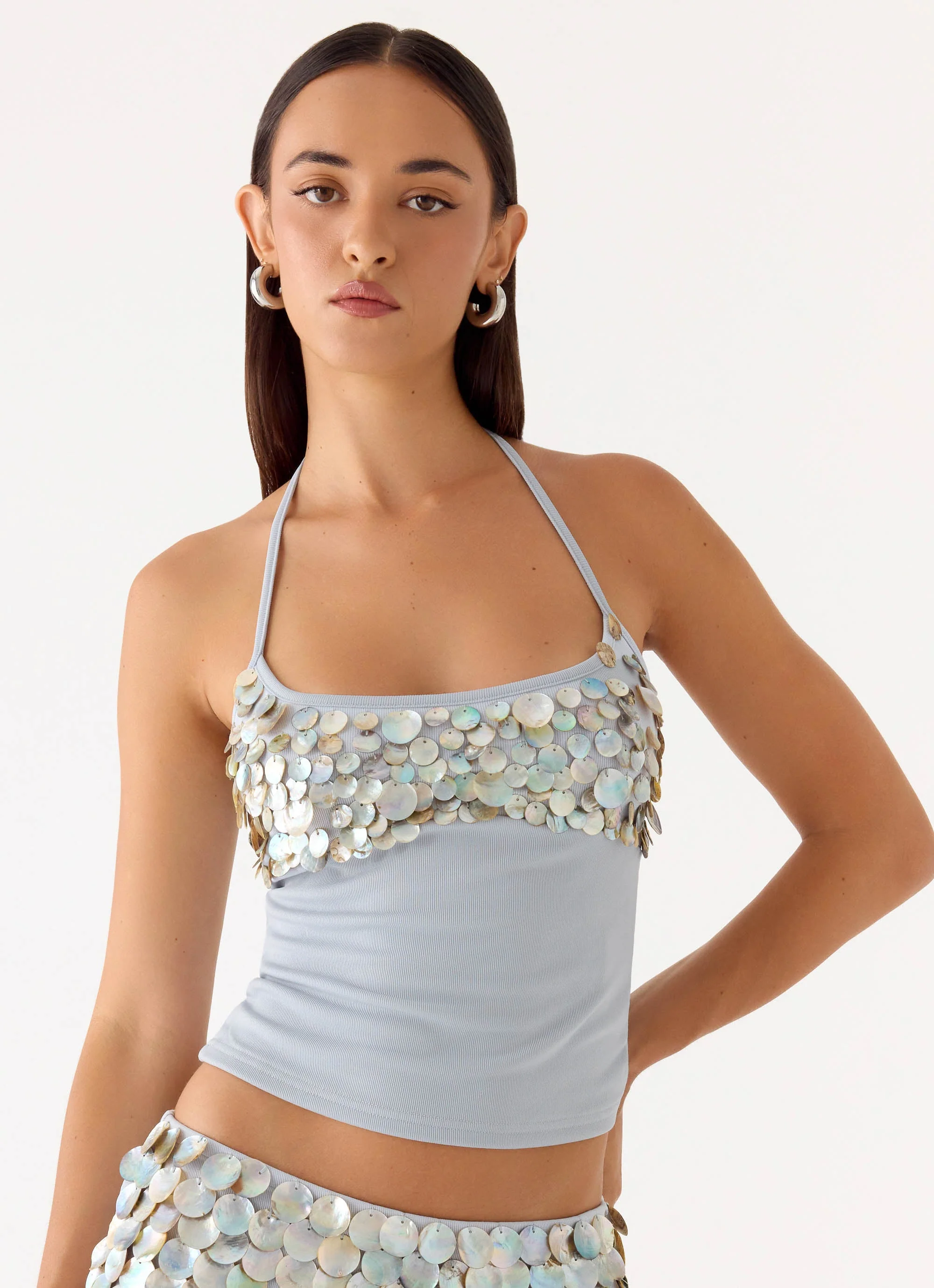 Merinda Halter Top - Misty Blue - Image 5