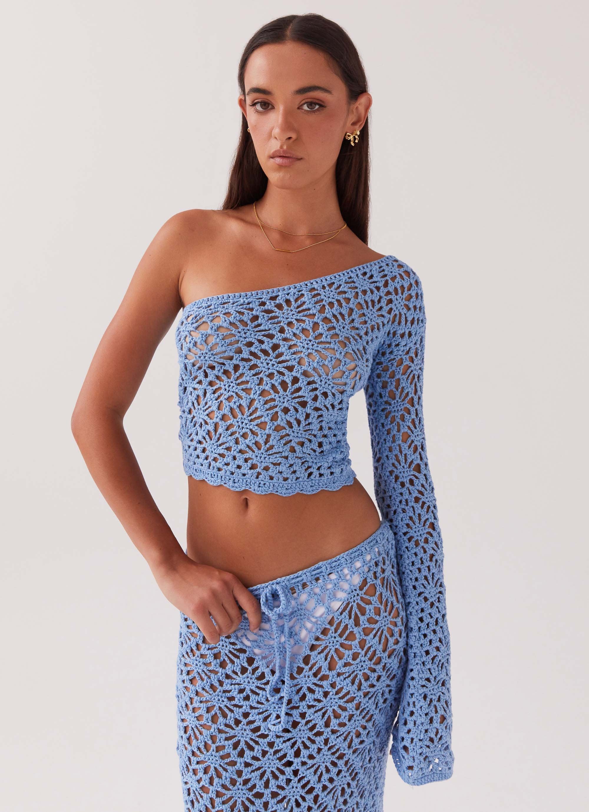 Merliah Crochet Top - Blue - Image 5