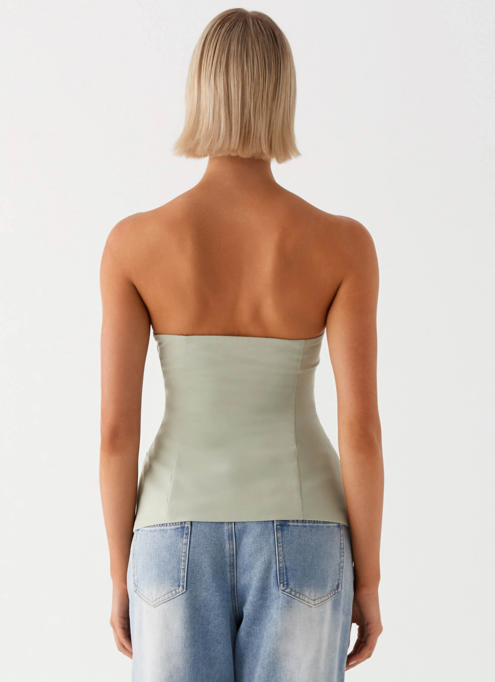 Micha Strapless Top - Khaki - Image 4