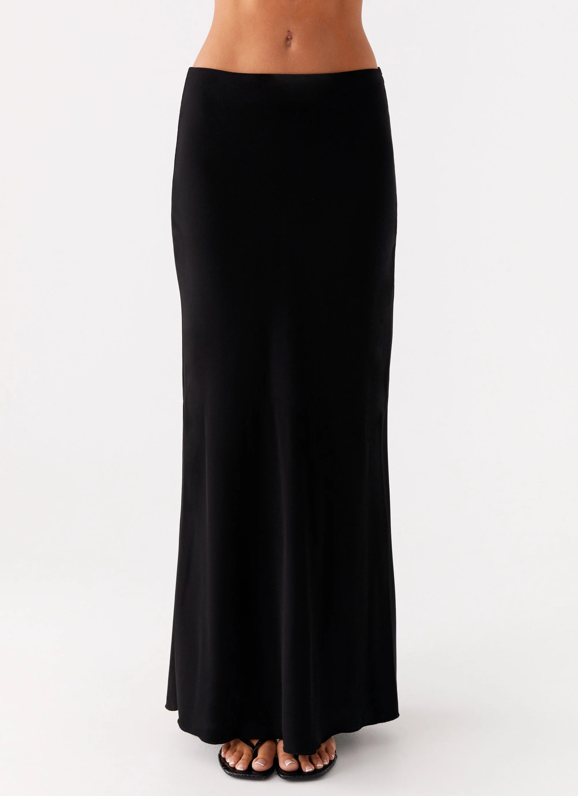 Michaella Chiffon Maxi Skirt - Black - Image 2