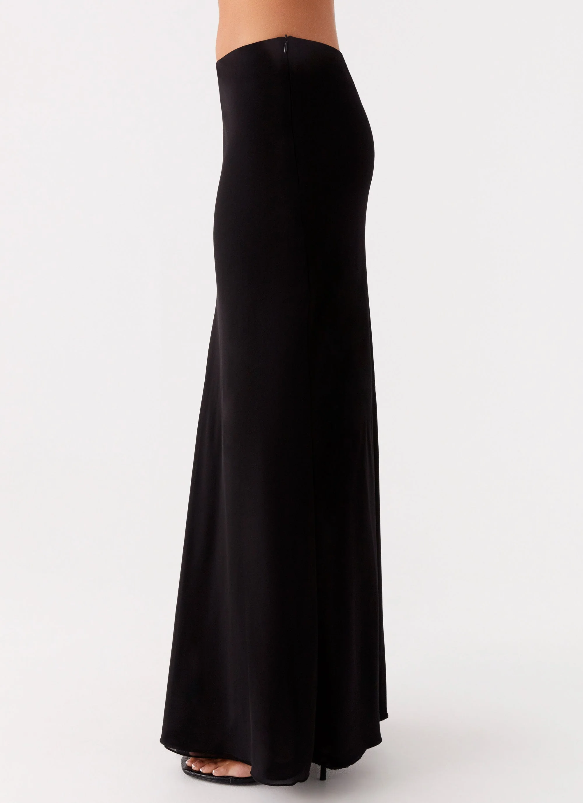 Michaella Chiffon Maxi Skirt - Black - Image 3