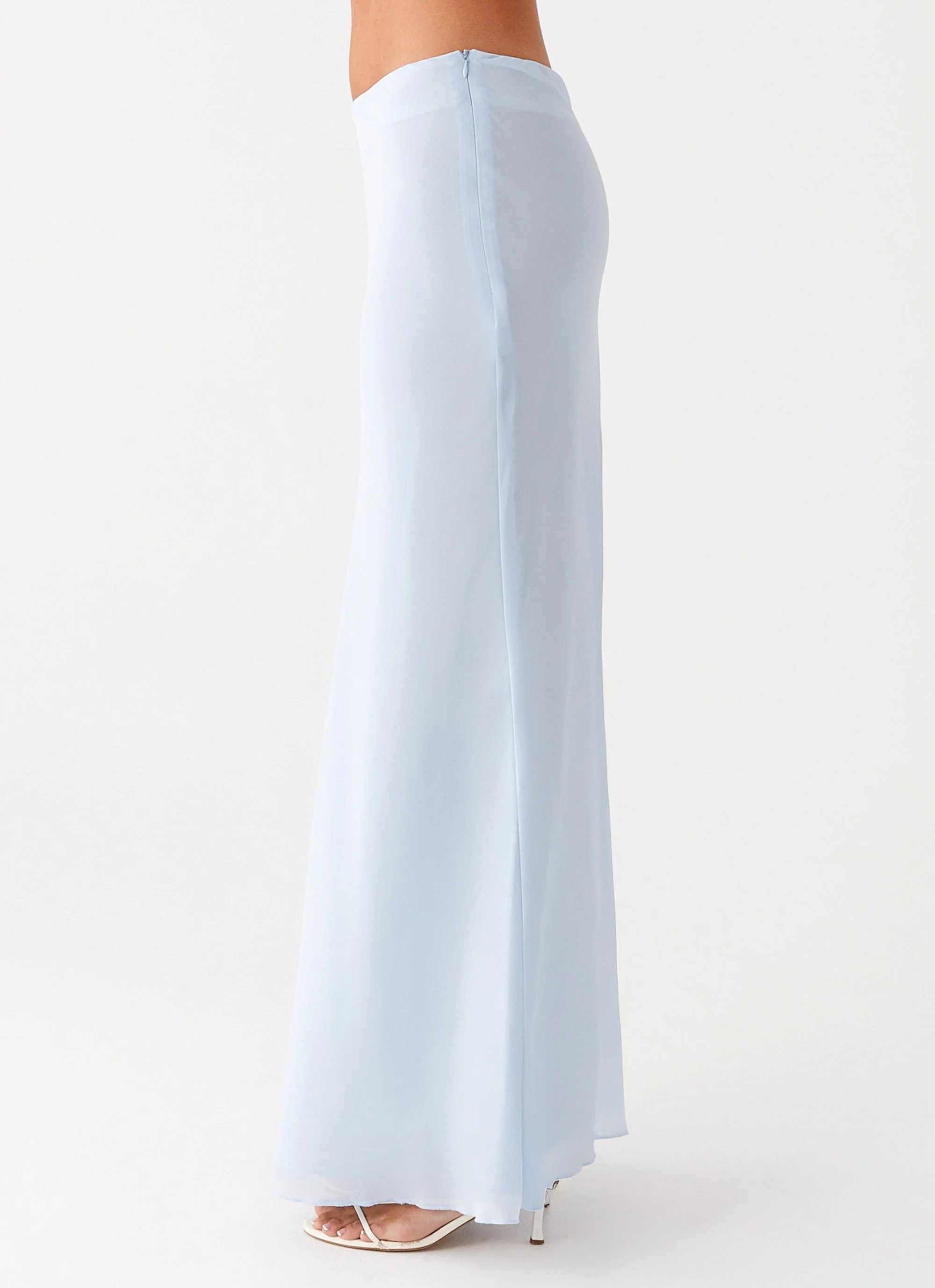 Michaella Chiffon Maxi Skirt - Blue - Image 2