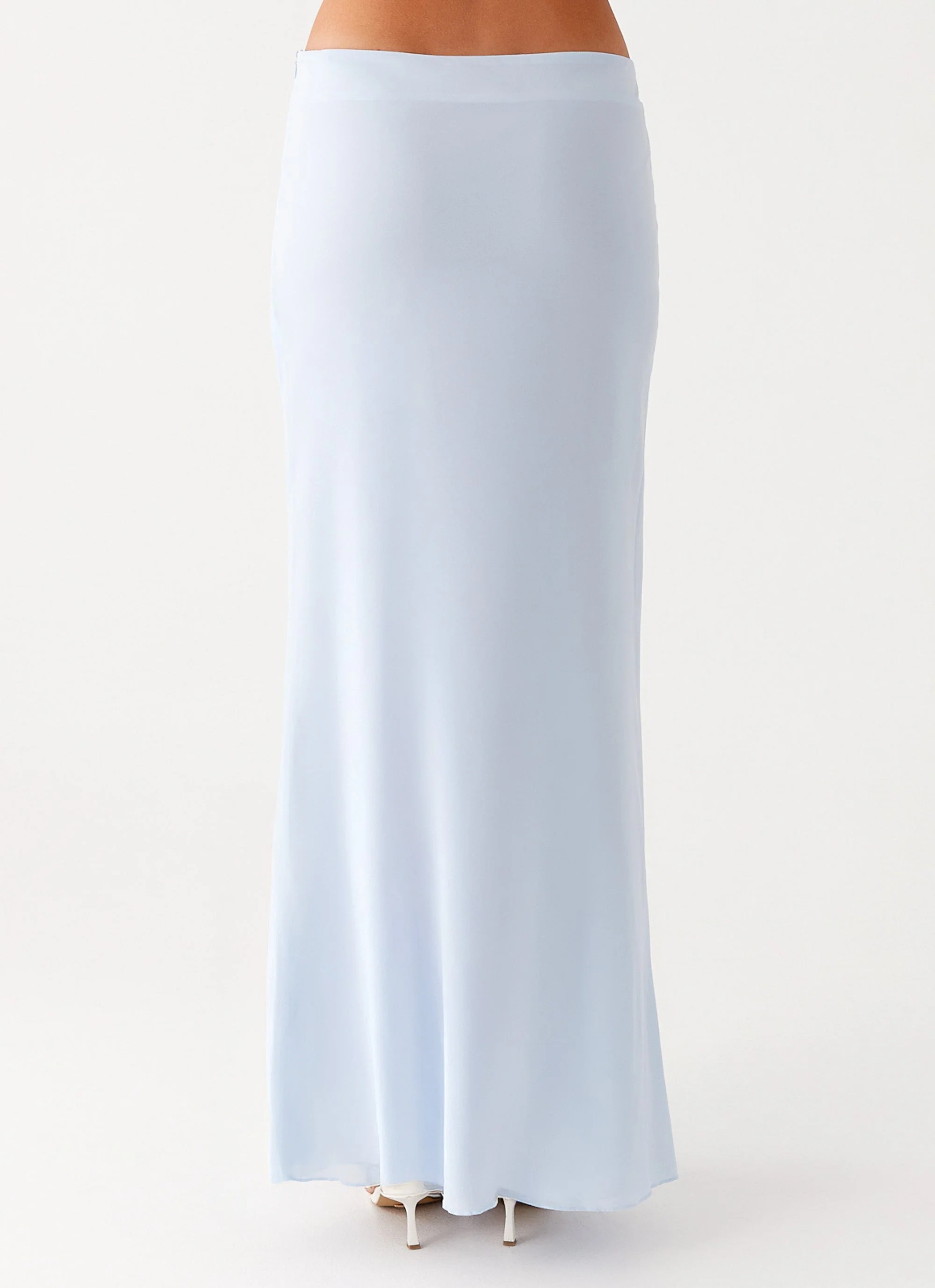 Michaella Chiffon Maxi Skirt - Blue - Image 3