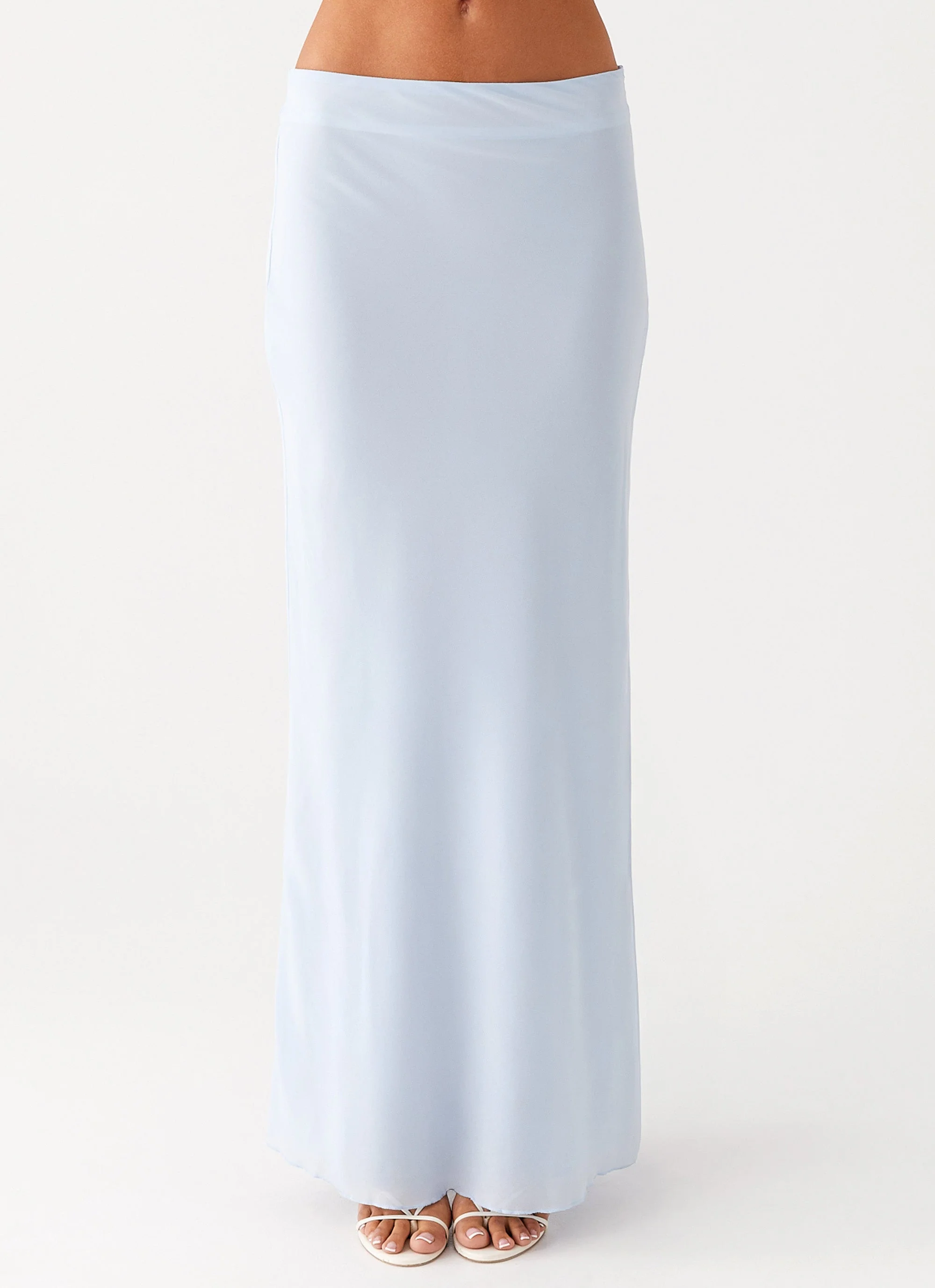 Michaella Chiffon Maxi Skirt - Blue - Image 4