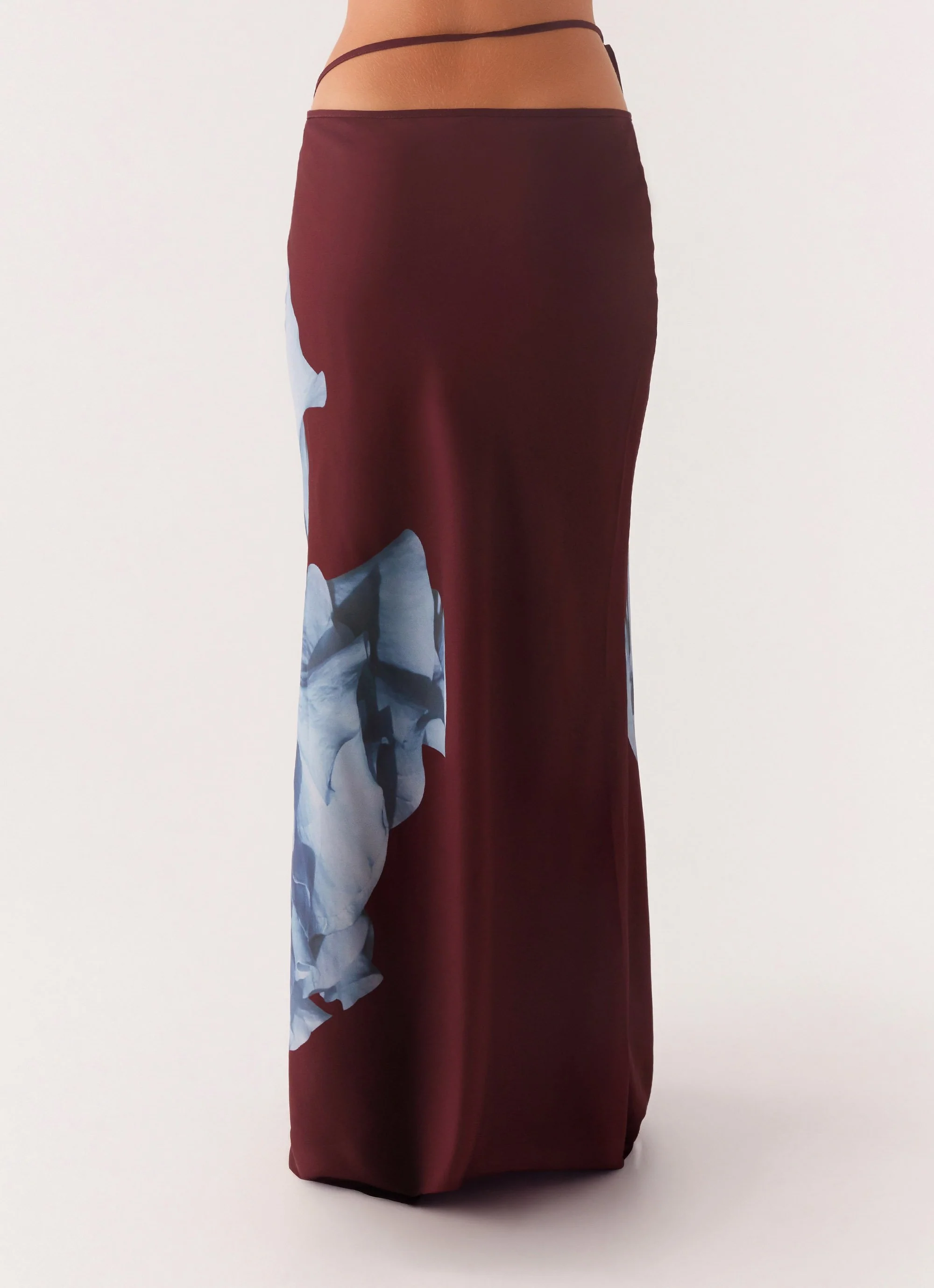 Michelle Maxi Skirt - Maroon Print - Image 3