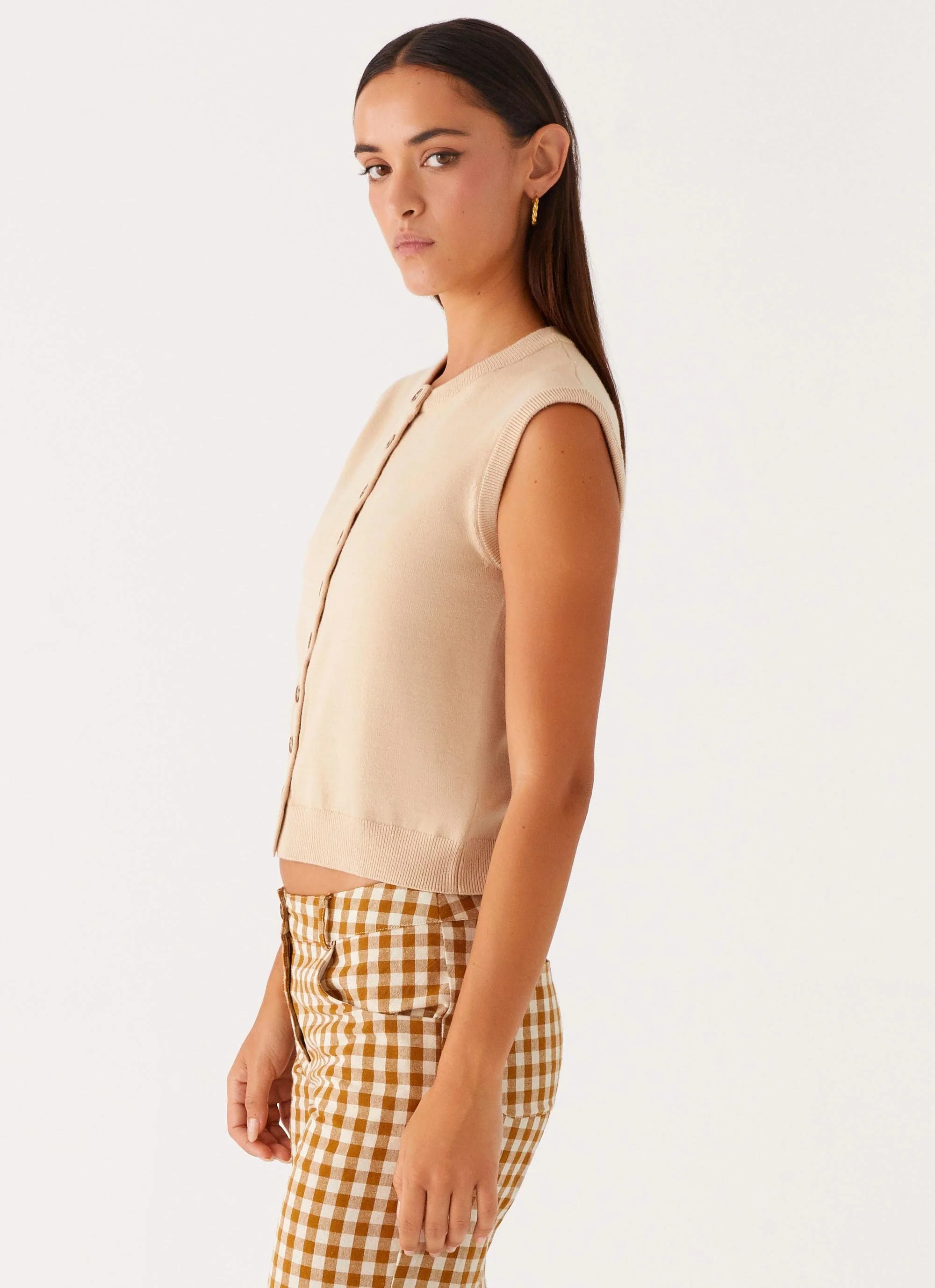 Mickey Knit Vest - Cream - Image 3