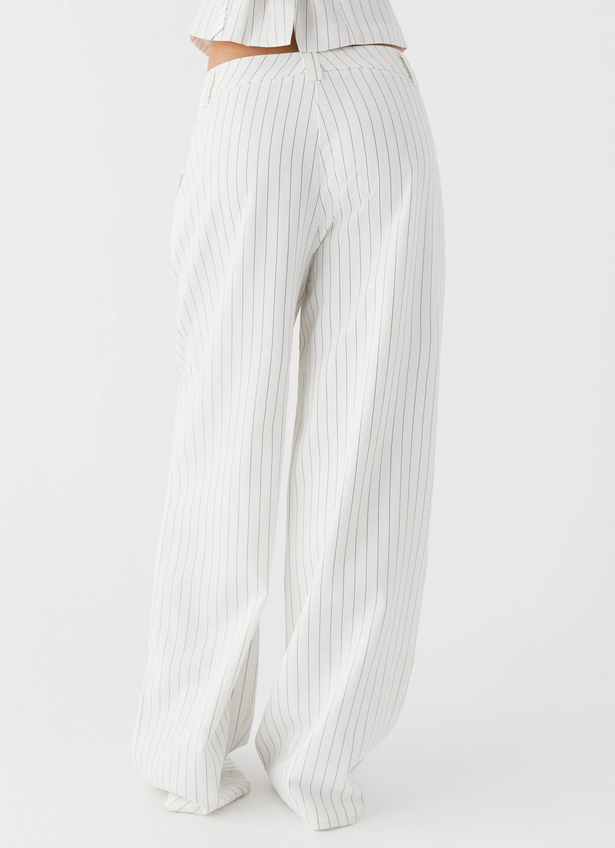 Midnight City Suit Pants - White Pinstripe - Image 4