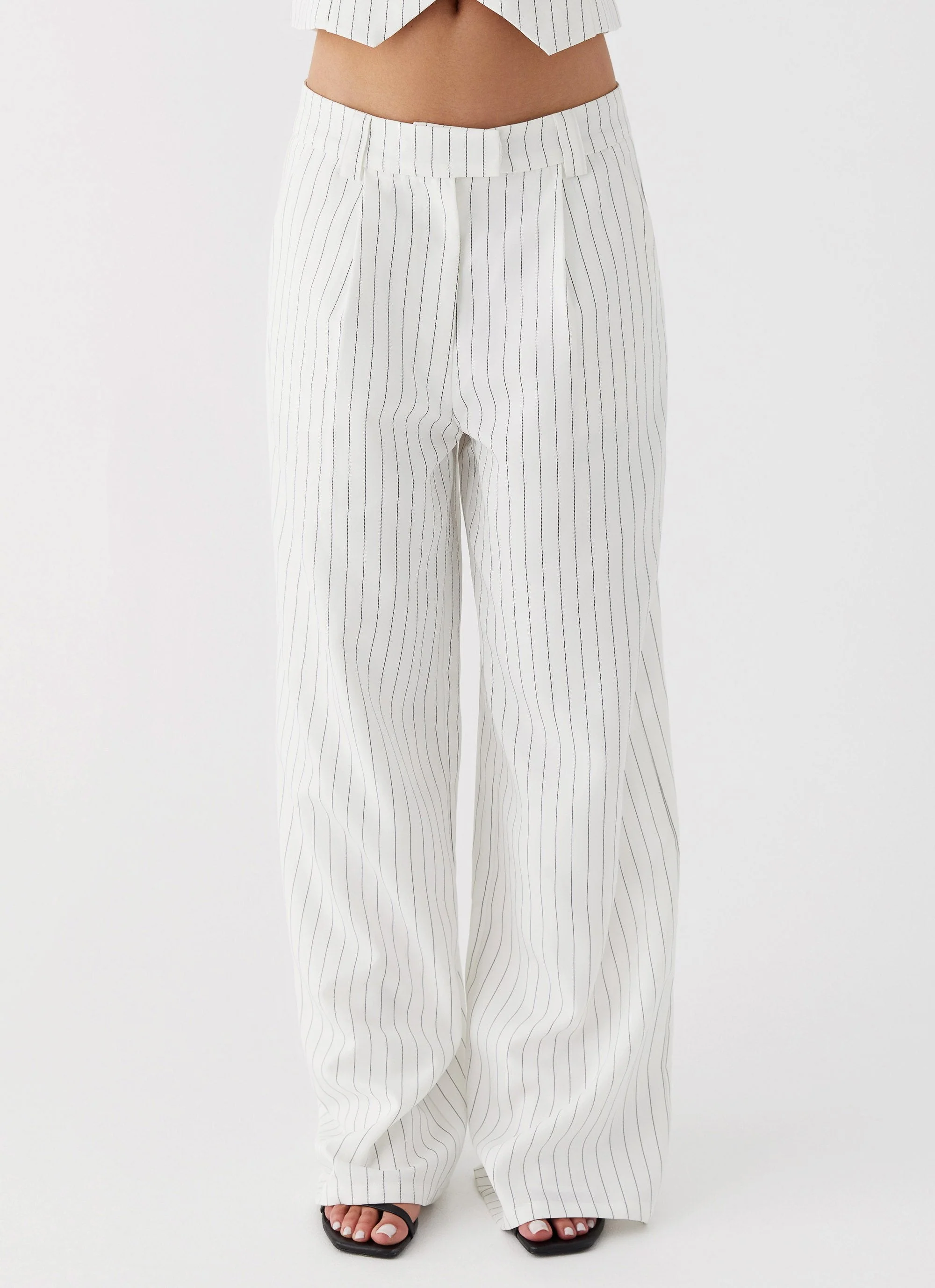 Midnight City Suit Pants - White Pinstripe - Image 5
