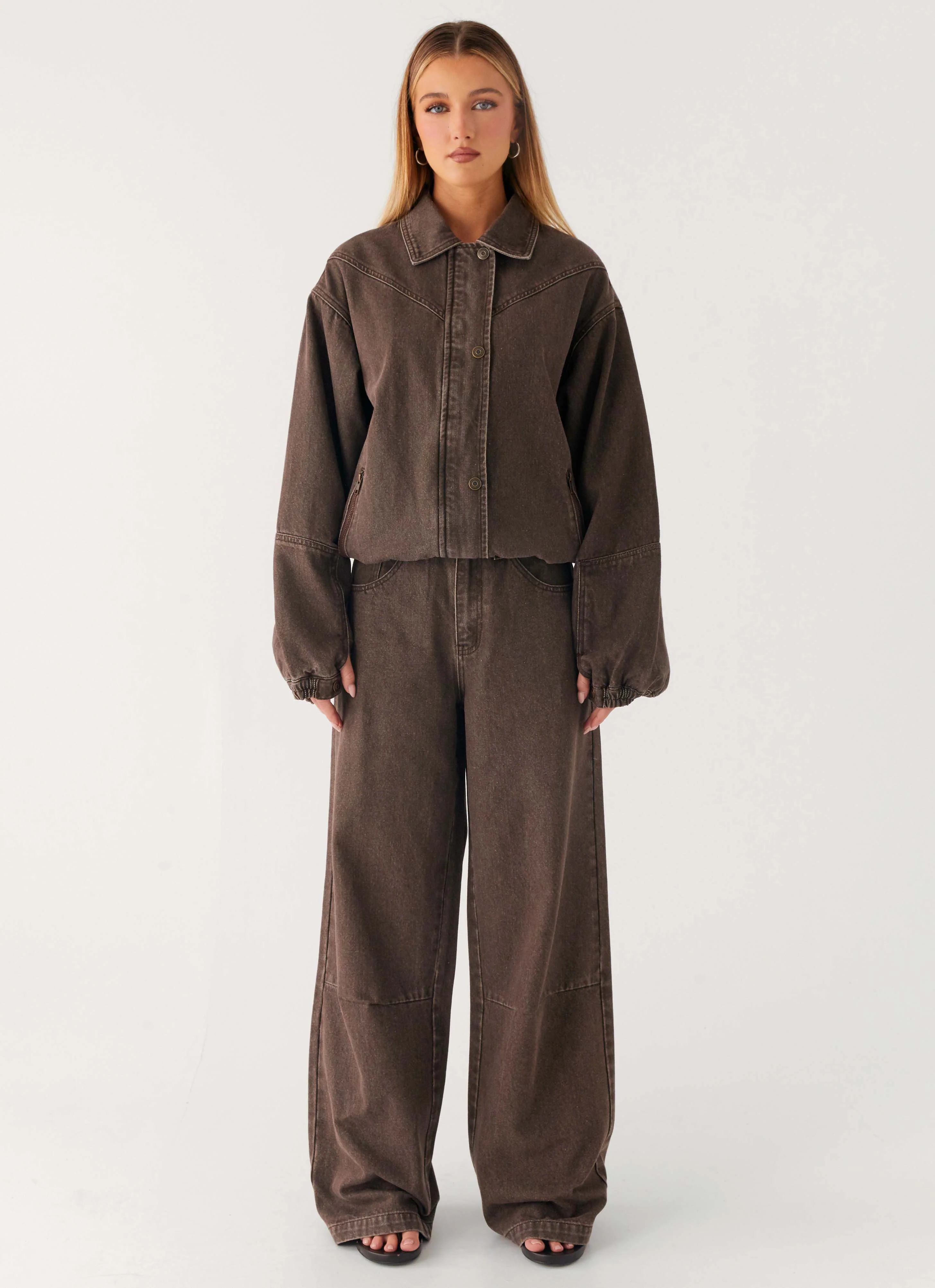 Midwest Low Rise Denim Jeans - Light Wash Chocolate - Image 2