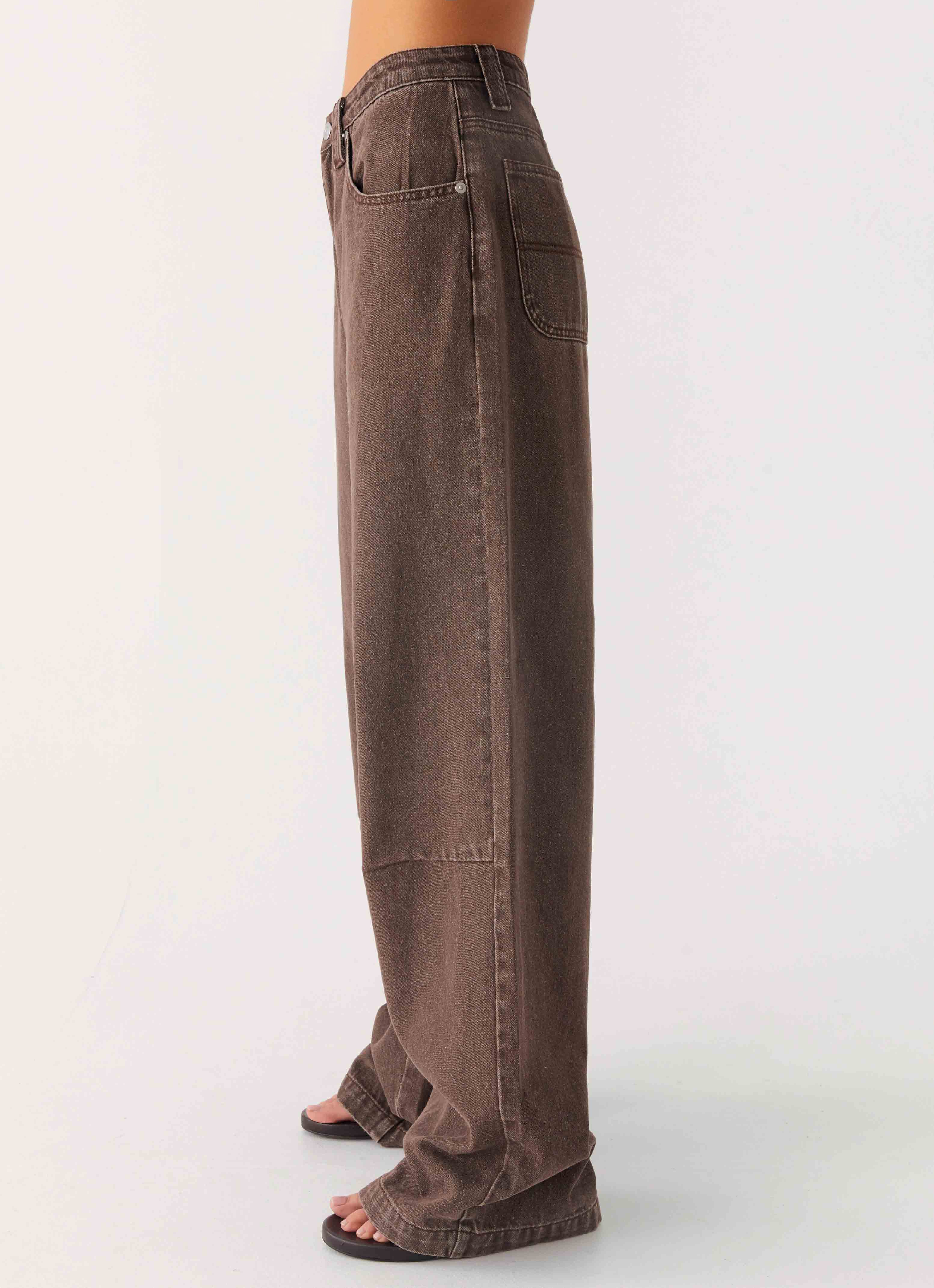 Midwest Low Rise Denim Jeans - Light Wash Chocolate - Image 3
