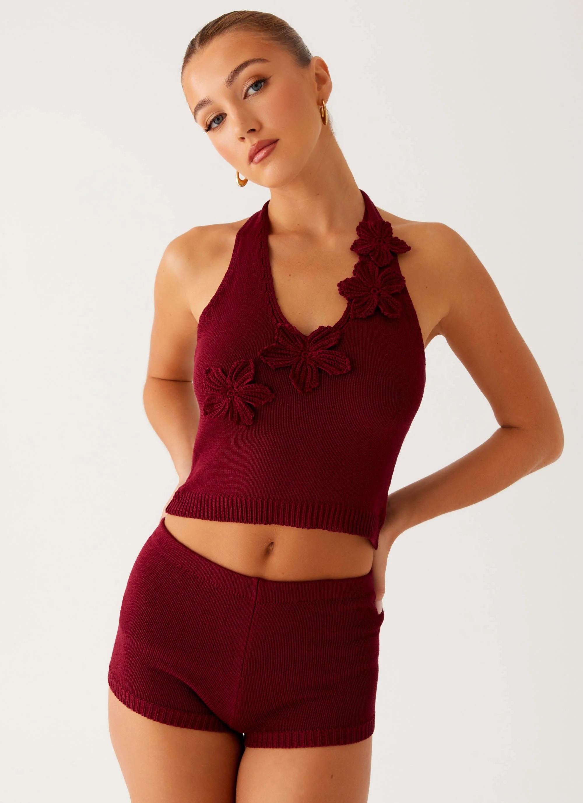 Miffy Mini Shorts - Maroon - Image 6